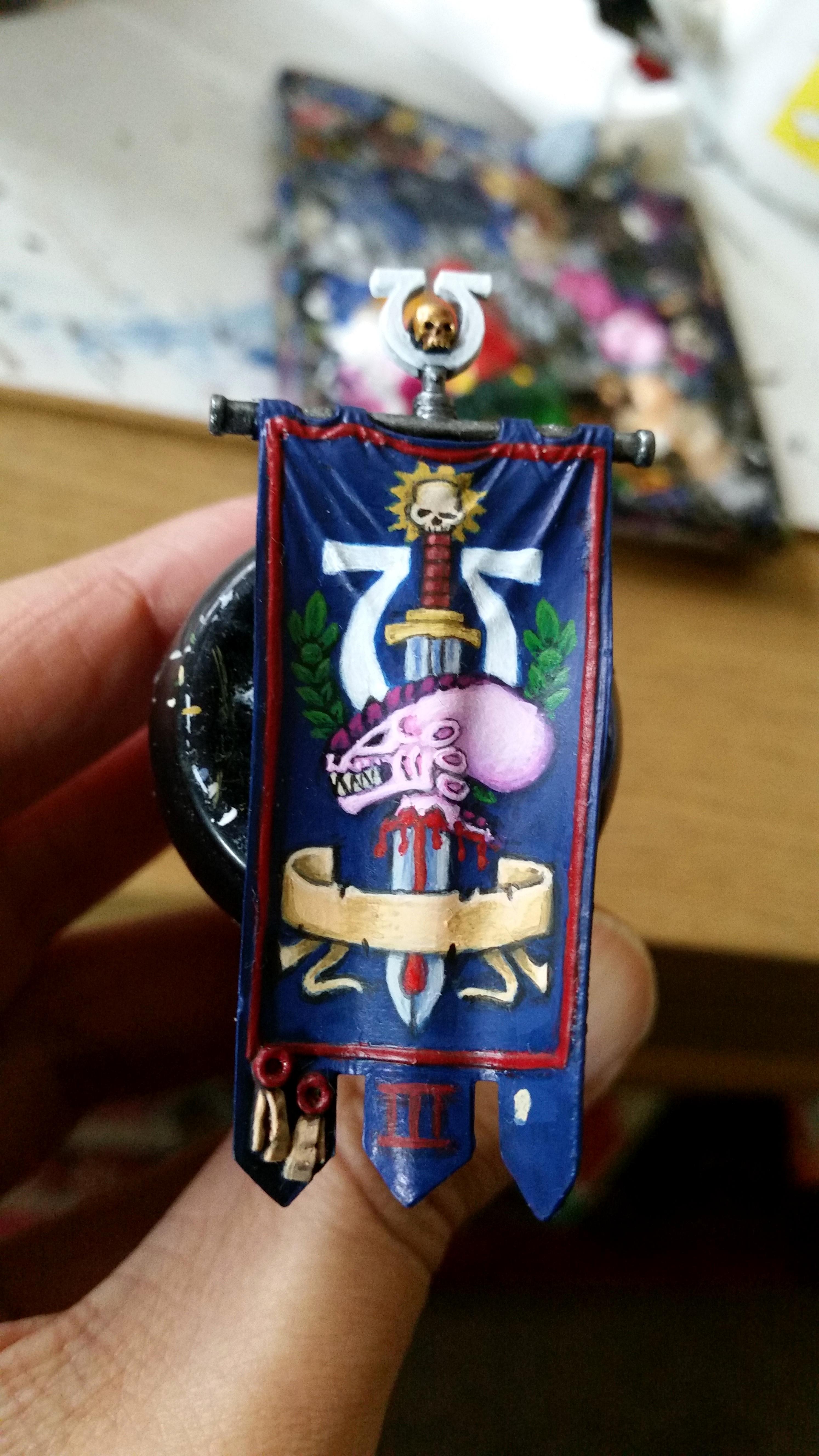 Ancient, Space Marines, Standard Bearer, Ultramarines