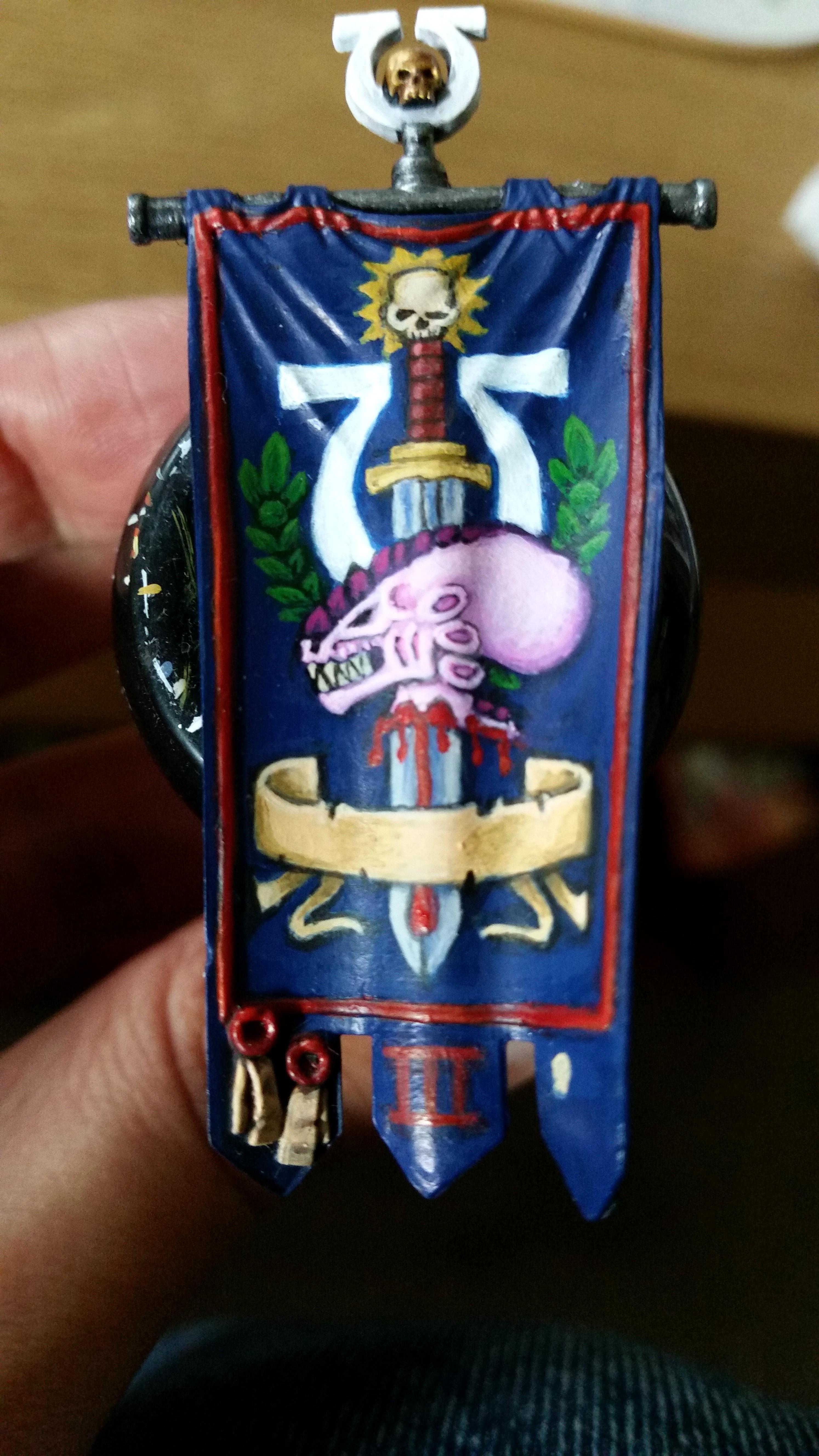 Ancient, Space Marines, Standard Bearer, Ultramarines