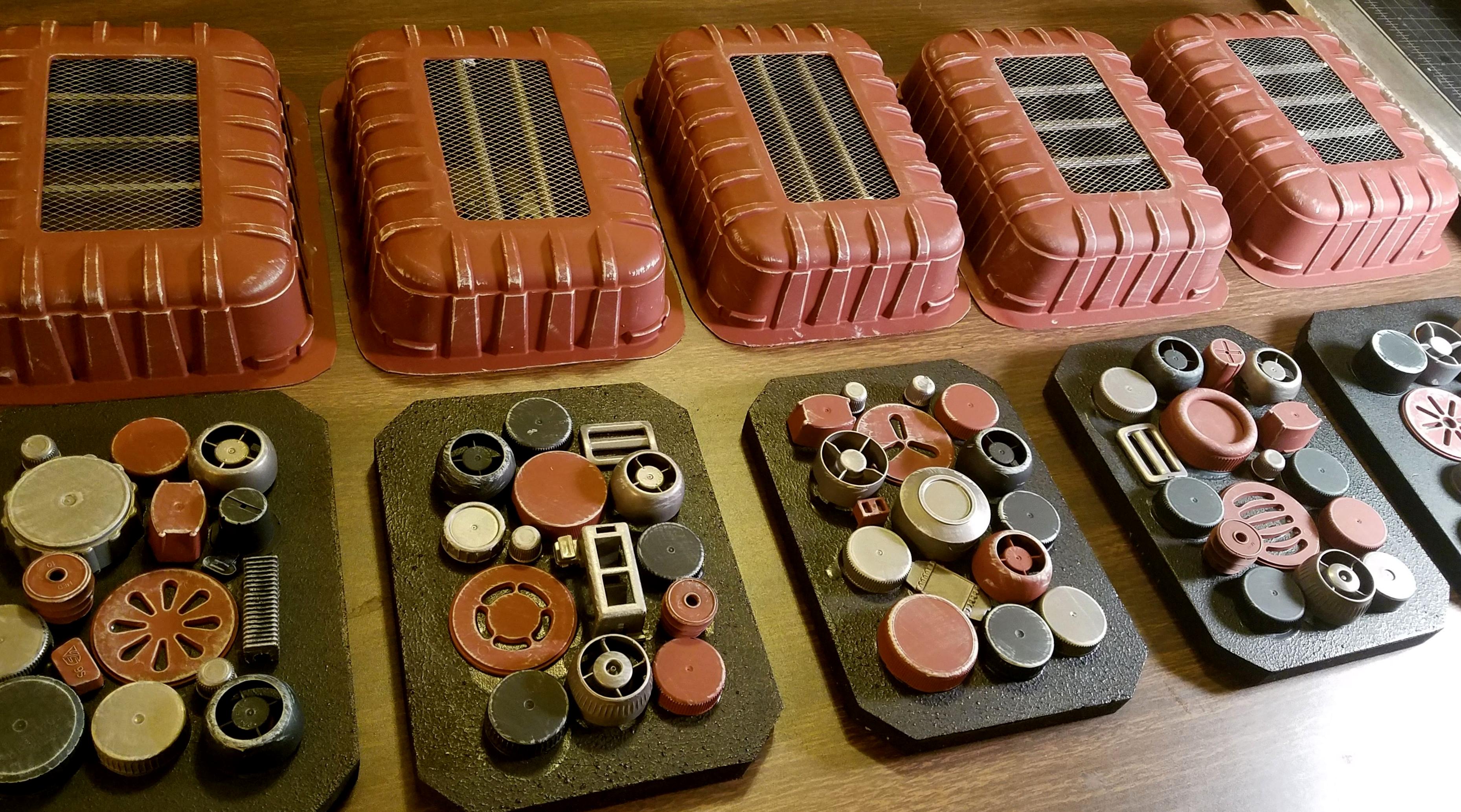 Assembled, painted, and dry brushed