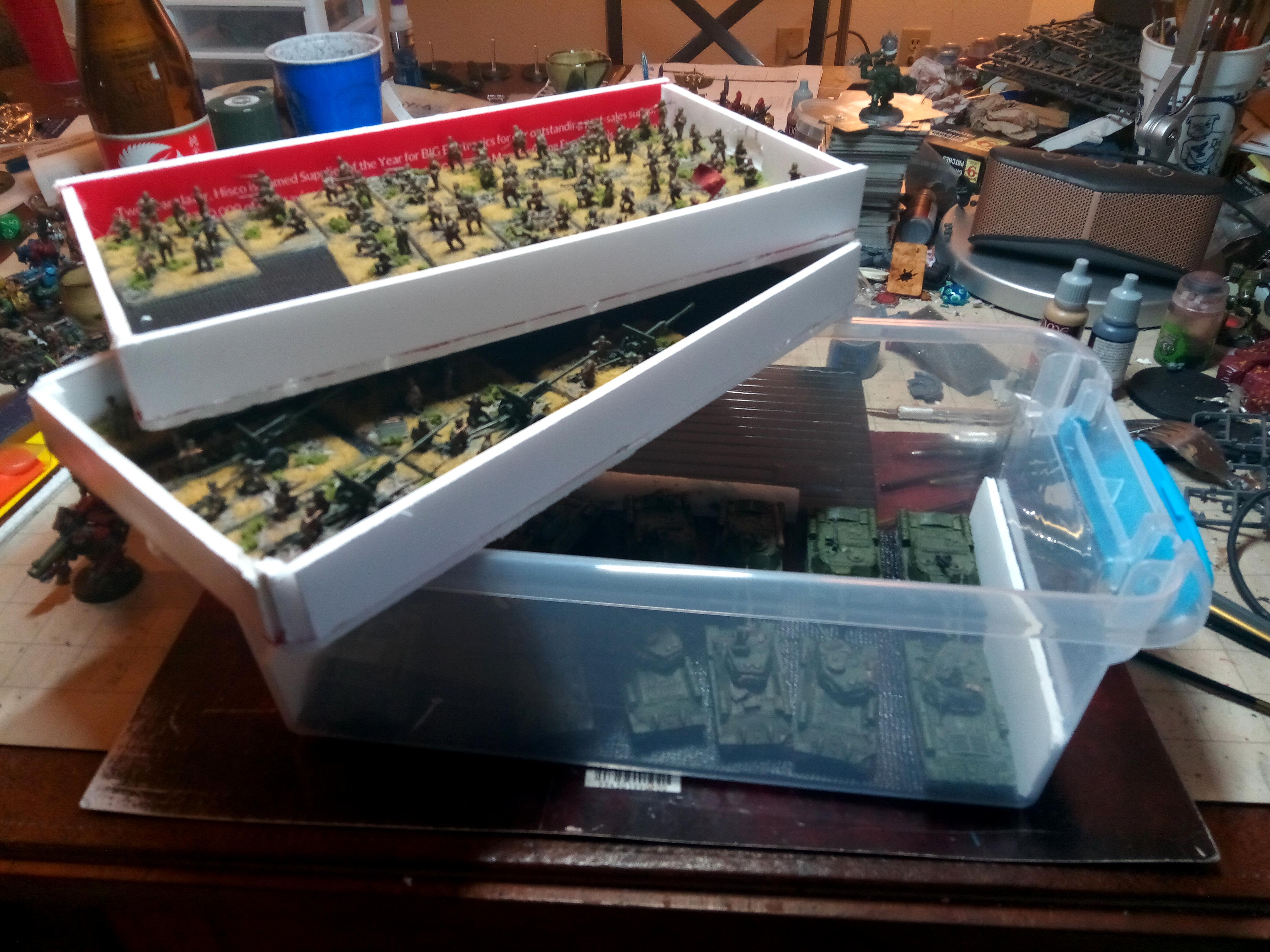 Custom storage trays for Flames of War