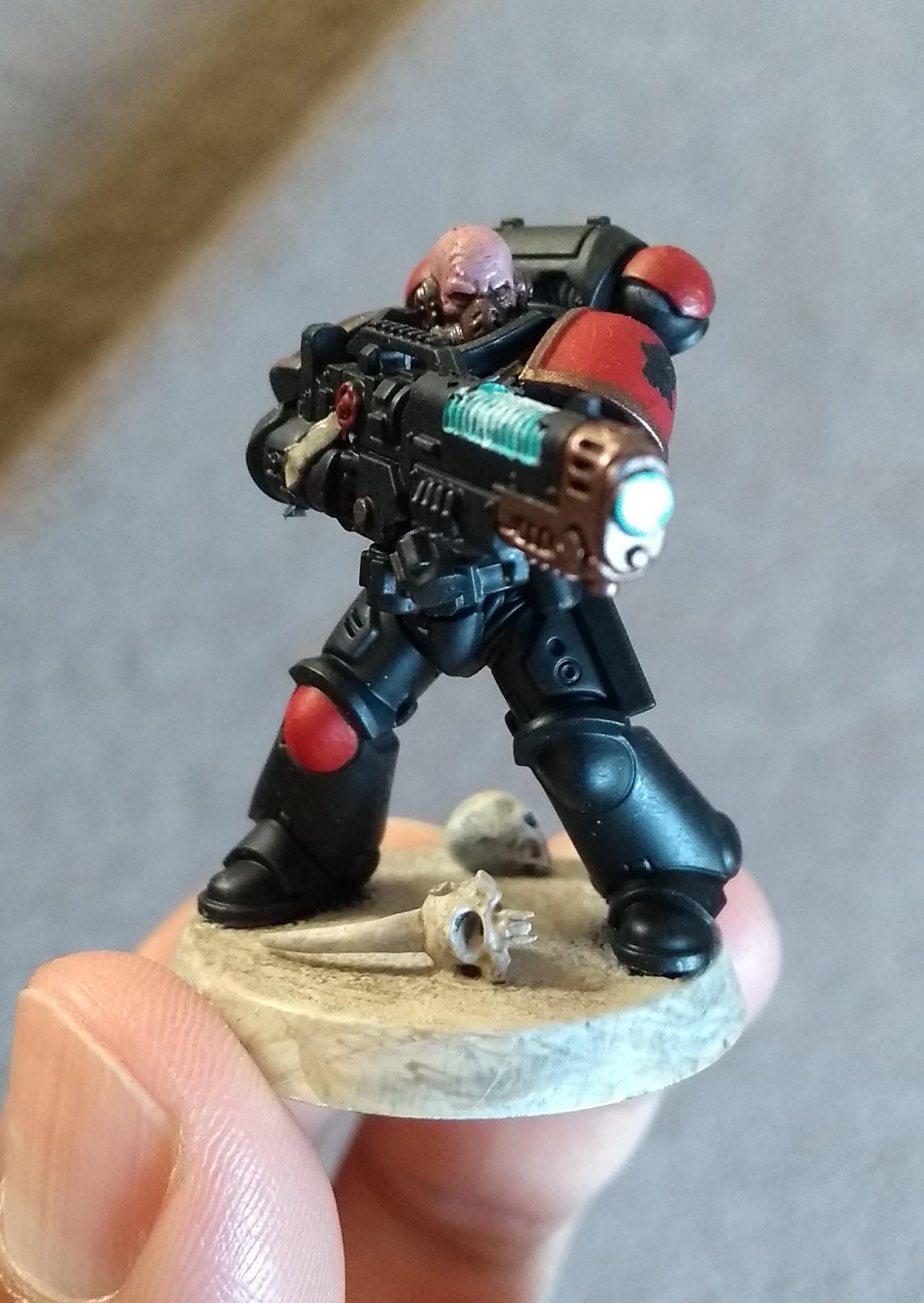Angels Revenant, Blood Angels, Hellblaster Squad, Painted, Sergeant, Space Marines, Warhammer 40,000