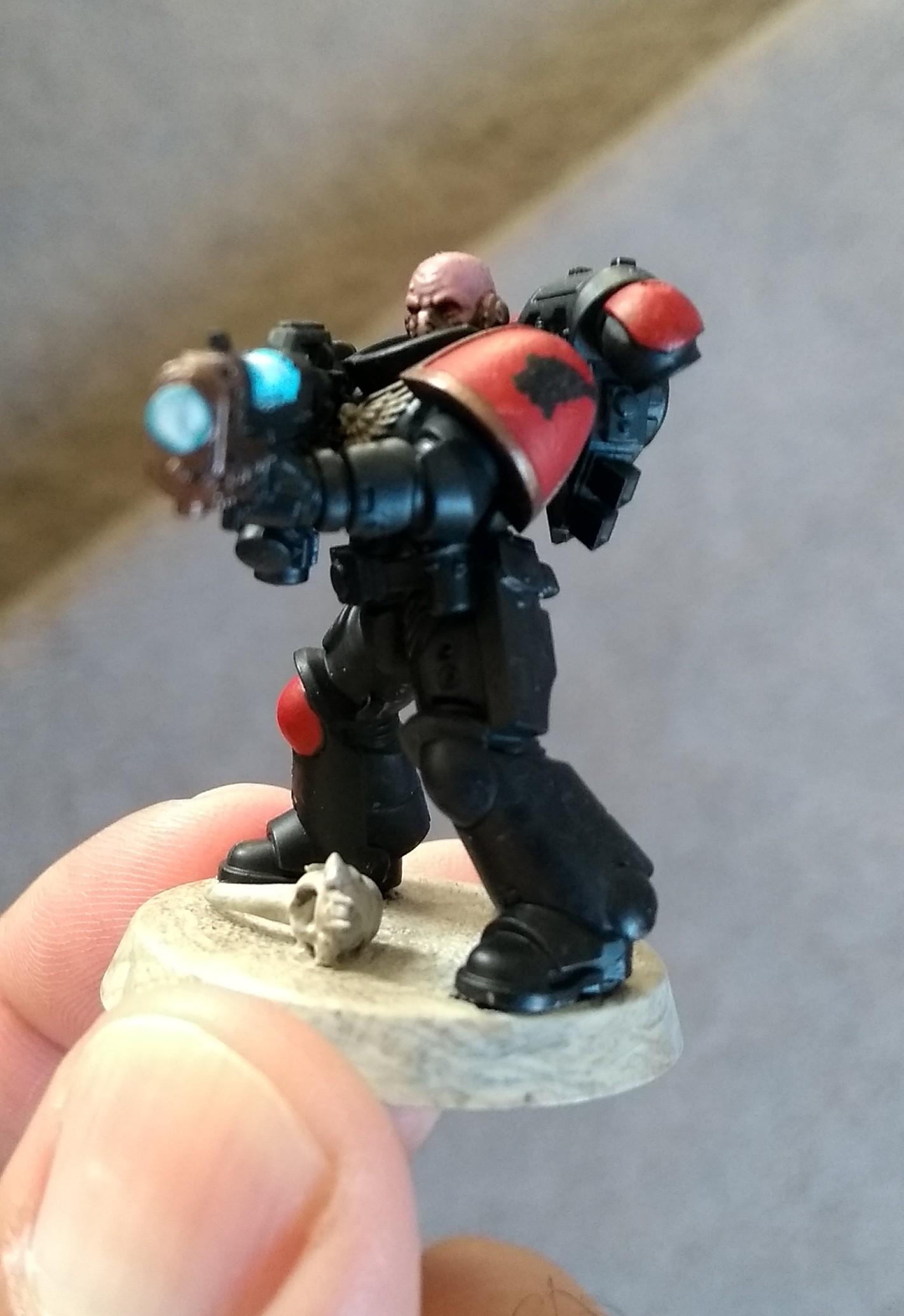Angels Revenant, Blood Angels, Hellblaster Squad, Painted, Sergeant, Space Marines, Warhammer 40,000