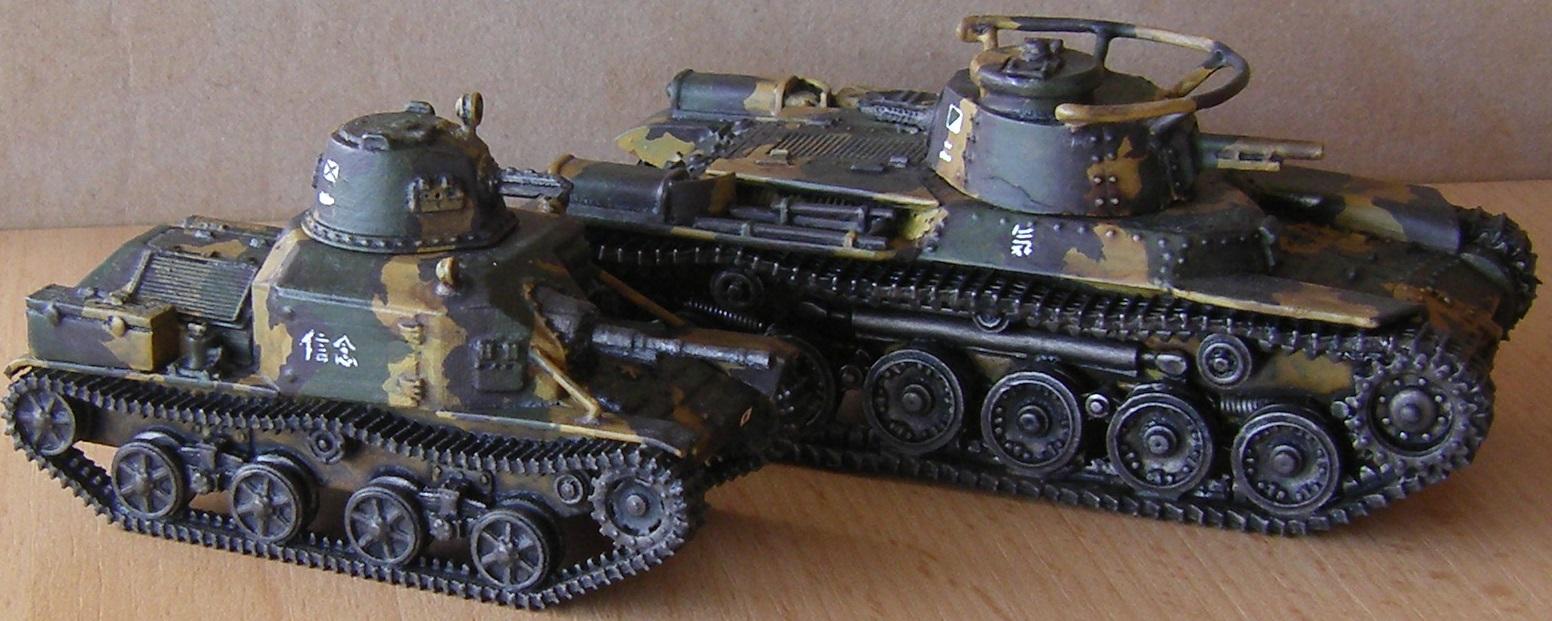 Type 92 Tankette and Type 97 Chi-Ha