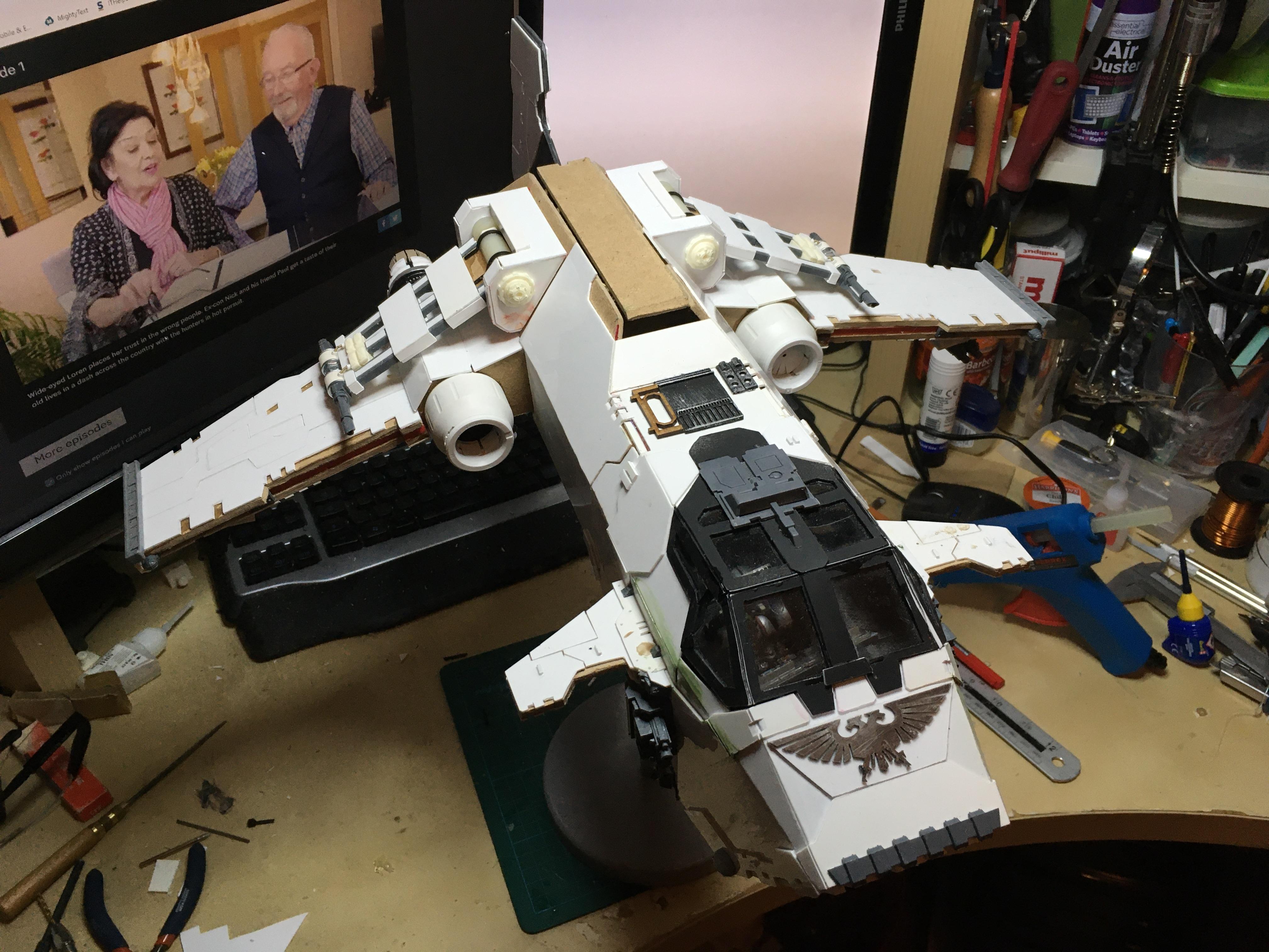 Scratch Build, Space Marines, Thunderhawk Gunship, Warhammer 40,000, Work In Progress