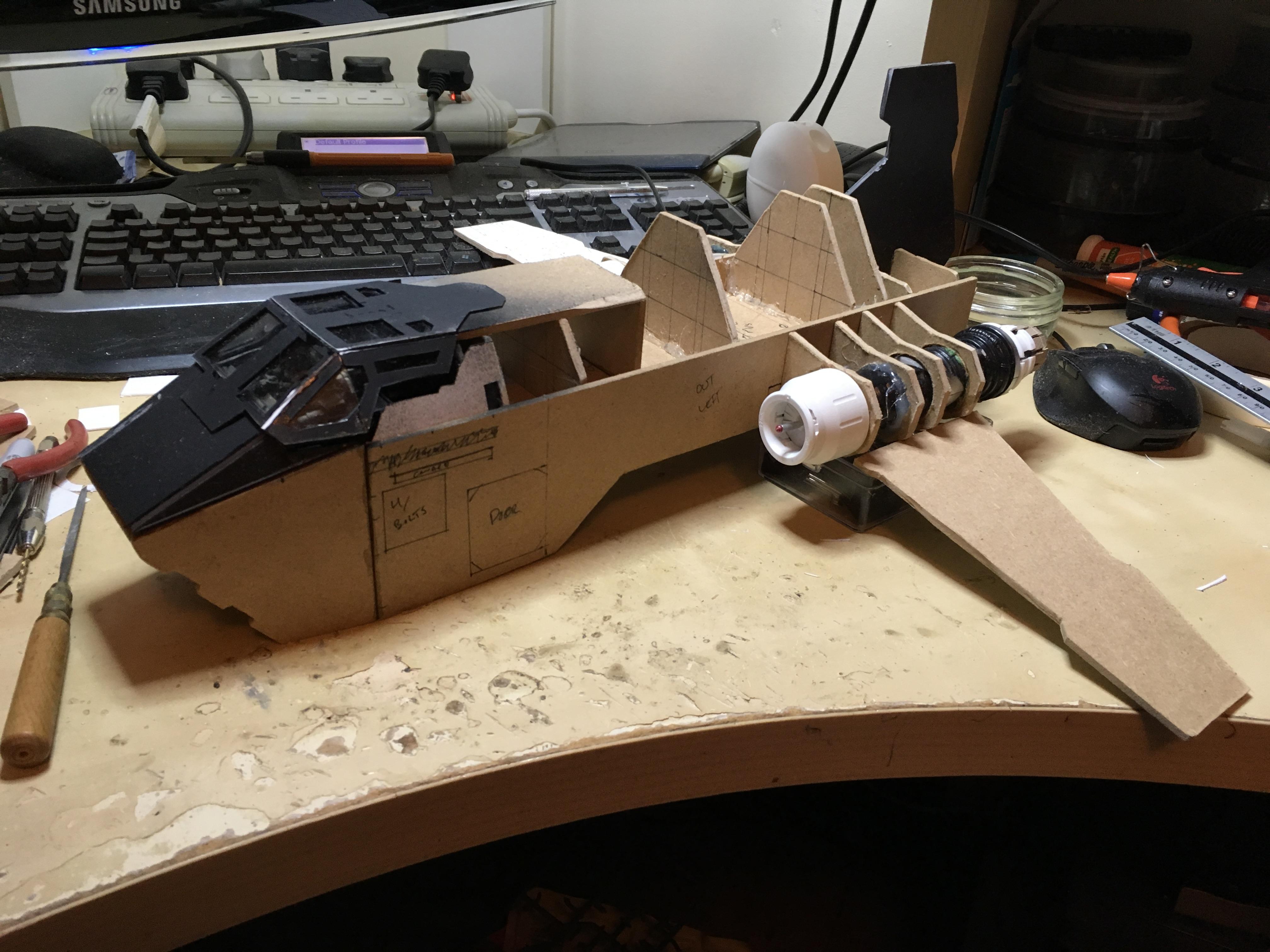 Scratch Build, Space Marines, Thunderhawk Gunship, Warhammer 40,000, Work In Progress