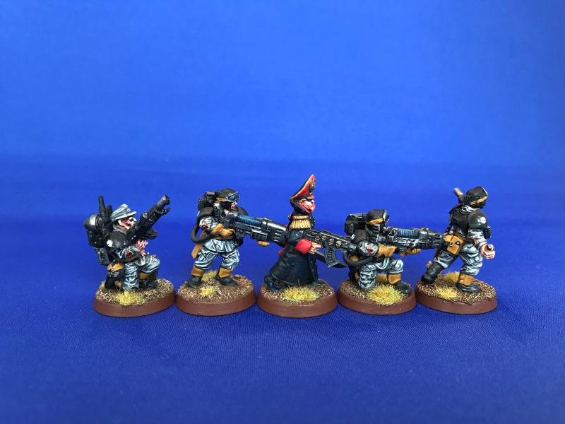 Astra Militarum, Clasic Guard Camo, Commissar, Imperial Guard, Necromunda, Necromundian 8th, Necromundian Imperial Guardsmen, Plasma Gun, The Spiders