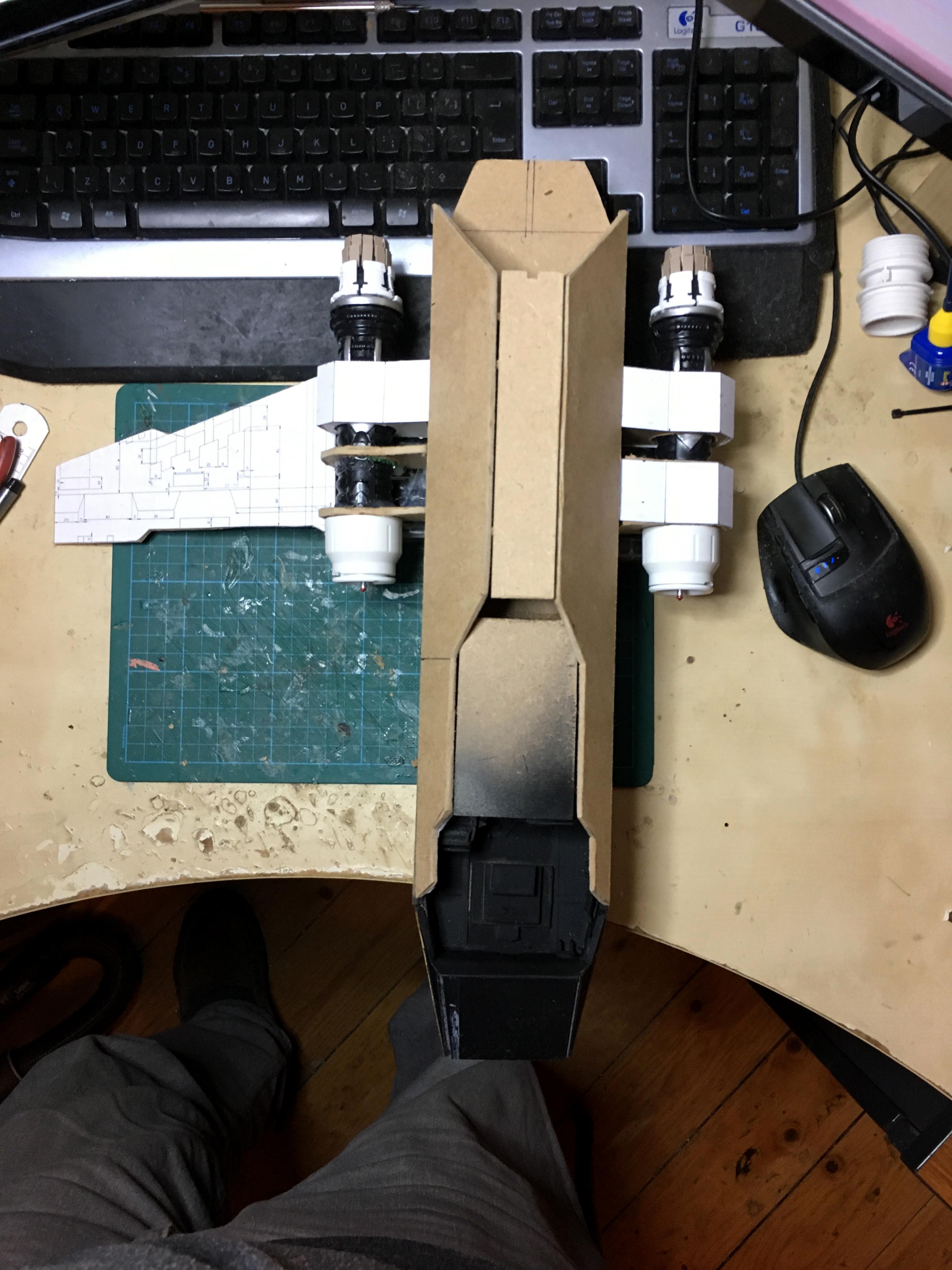 Scratch Build, Space Marines, Thunderhawk Gunship, Warhammer 40,000, Work In Progress