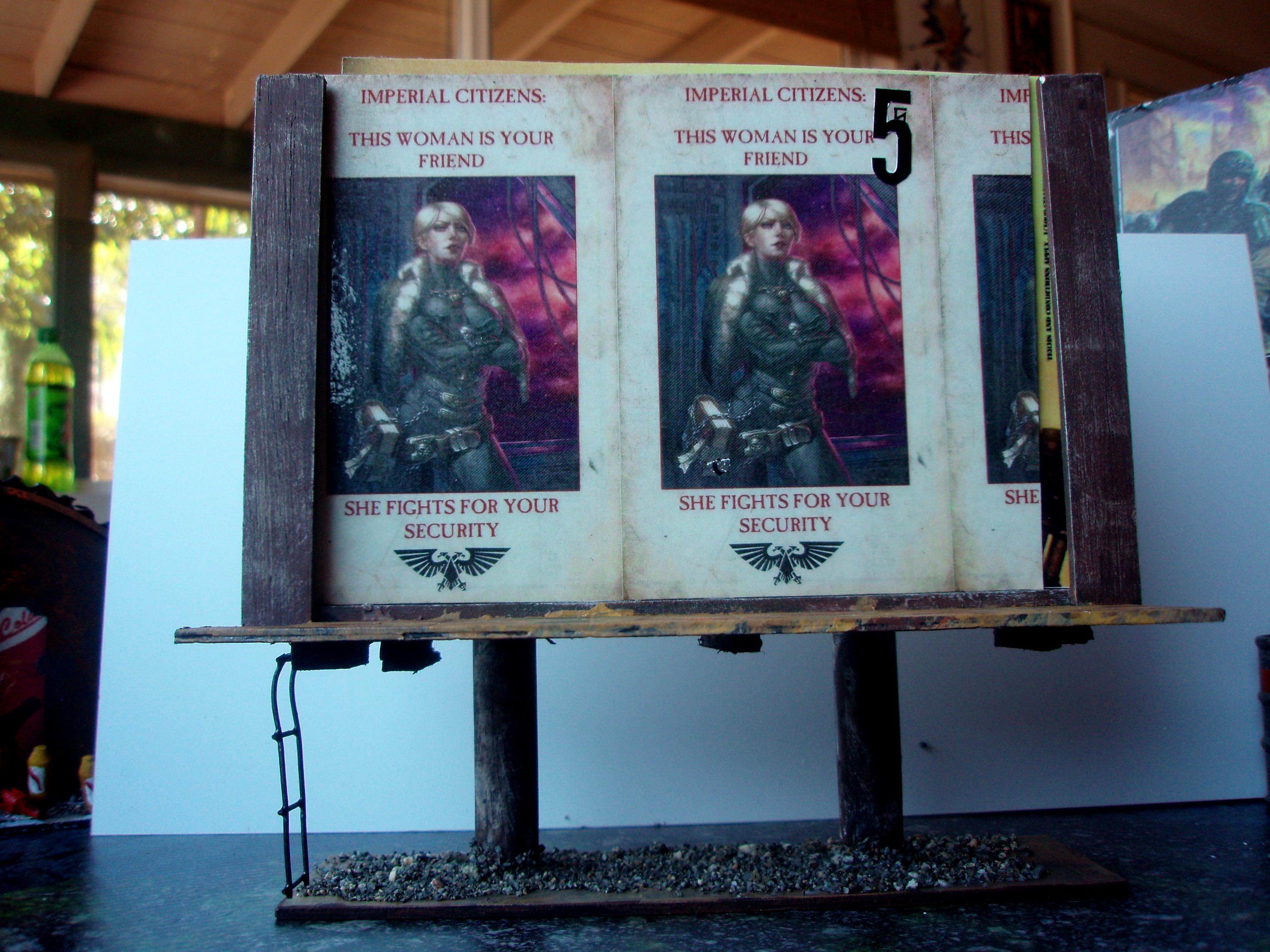 40k Terrain, Billboard, Propaganda, Turn Counter