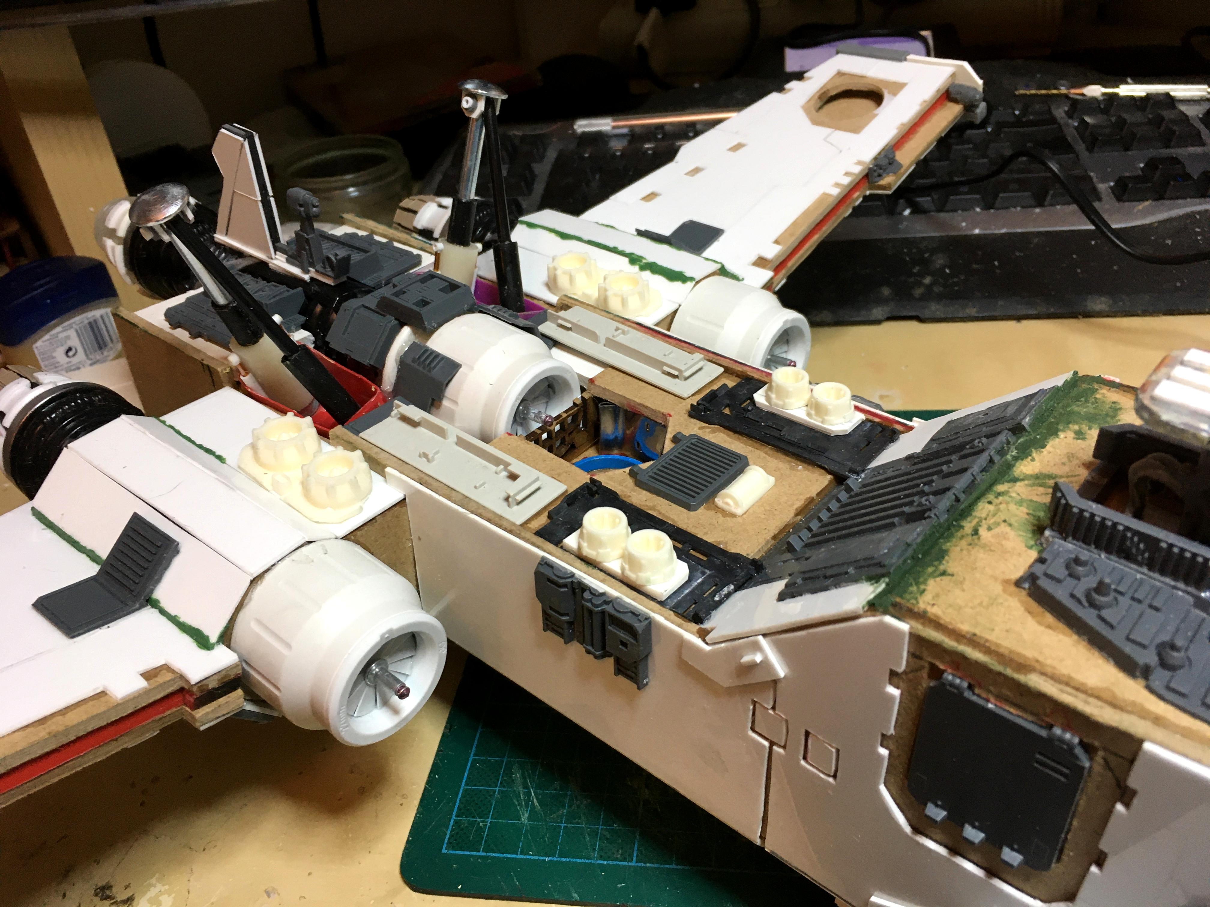 Scratch Build, Space Marines, Thunderhawk Gunship, Warhammer 40,000, Work In Progress