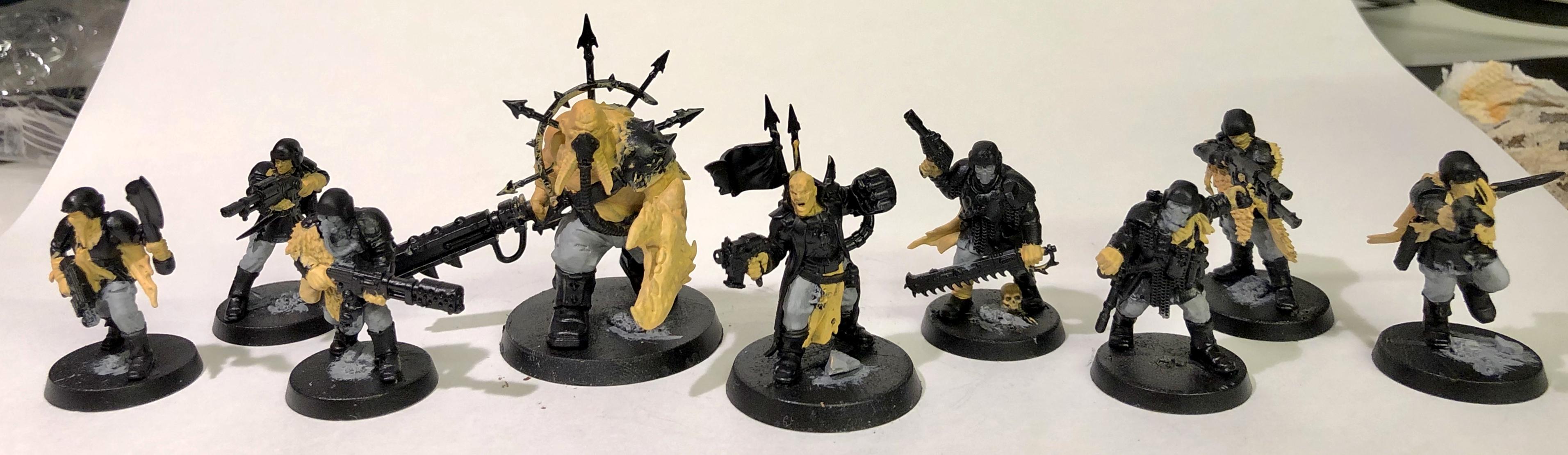 Baddies, Blackstone Fortress, Chaos Ogryn, Traitor Commissar, Traitor Guard, Warhammer 40,000, Warhammer Quest, Work In Progress