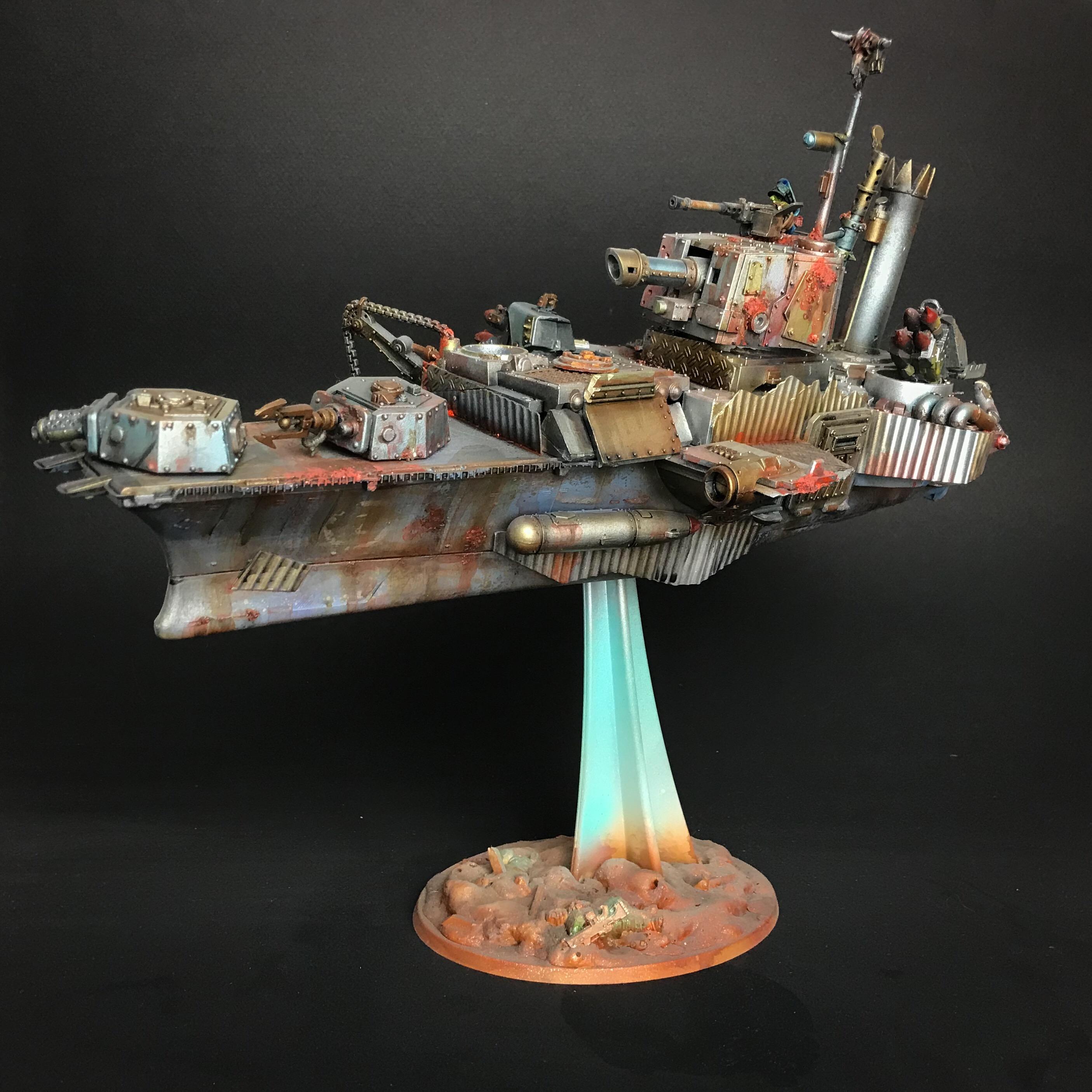 Airbrushed, Forge World, Grots, Mega Tank, Orks, Rust, Warhammer 40,000, Warhammer Fantasy, Weathered