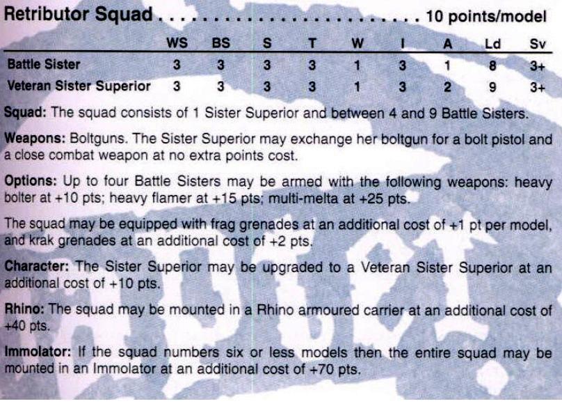 3rd Edition, Codex, Retro Review, Sisters Of Battle