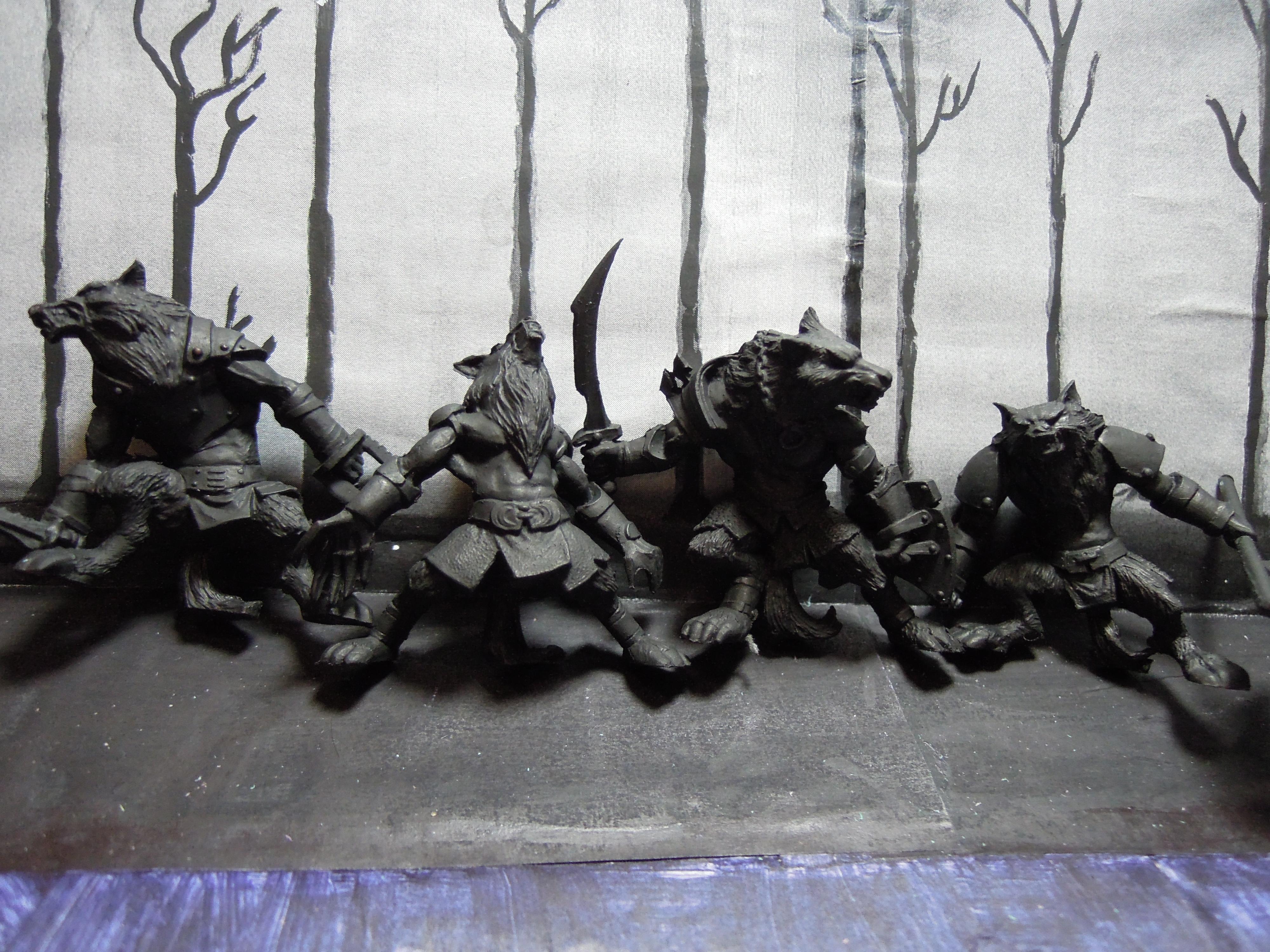 &#1041;&#1080;&#1090;&#1074;&#1099; Fantasy, Beast, Fantasy Battles, From Russia, Howl, Infantry, Regiment, Shield, Sword, Technolog, Tehnolog, Werewolf, Work In Progress