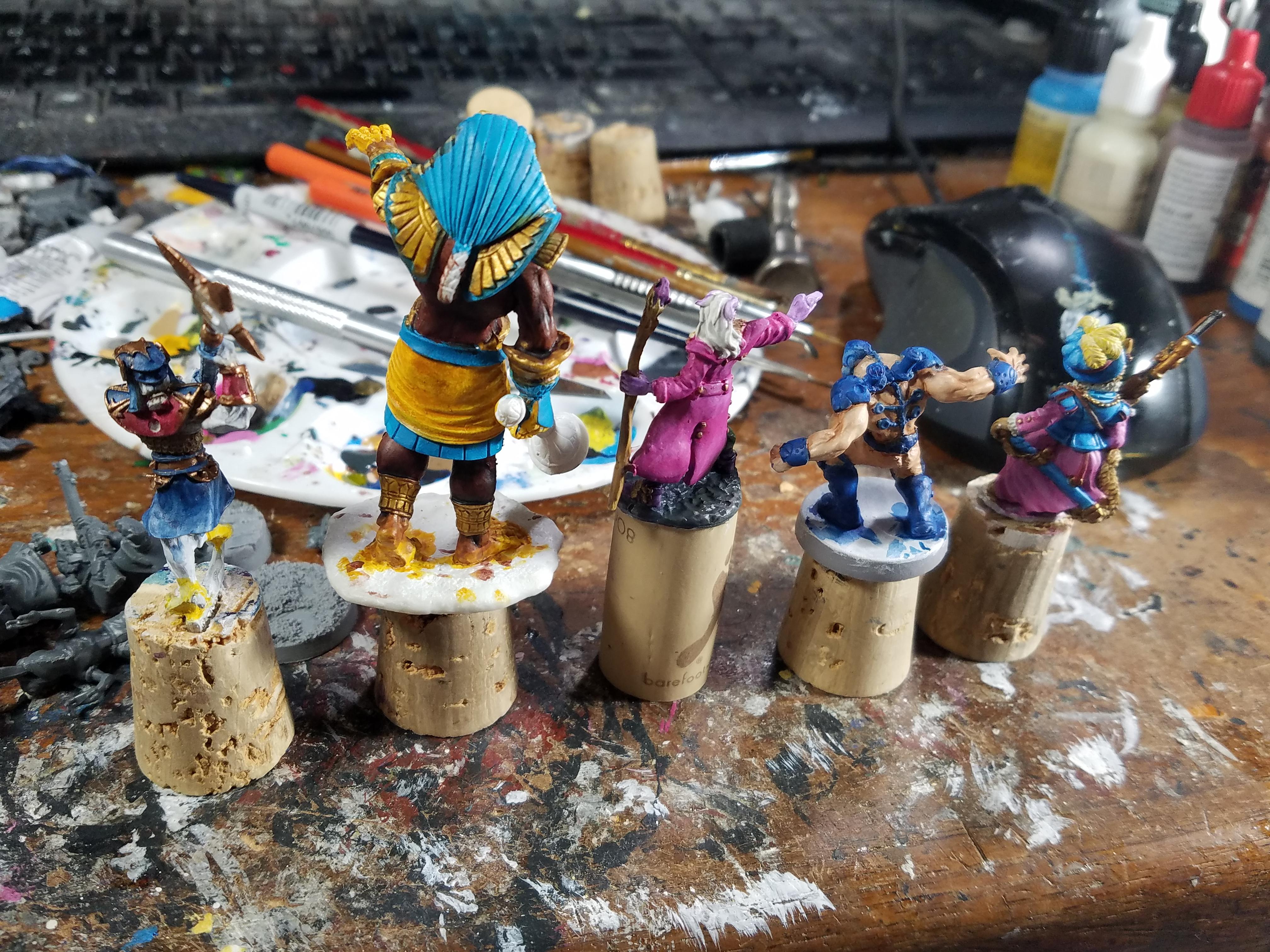 Adventuress, Bones, Crocodile Games, Egyptian, Oathsworn, Reaper, Superheros, Work In Progress