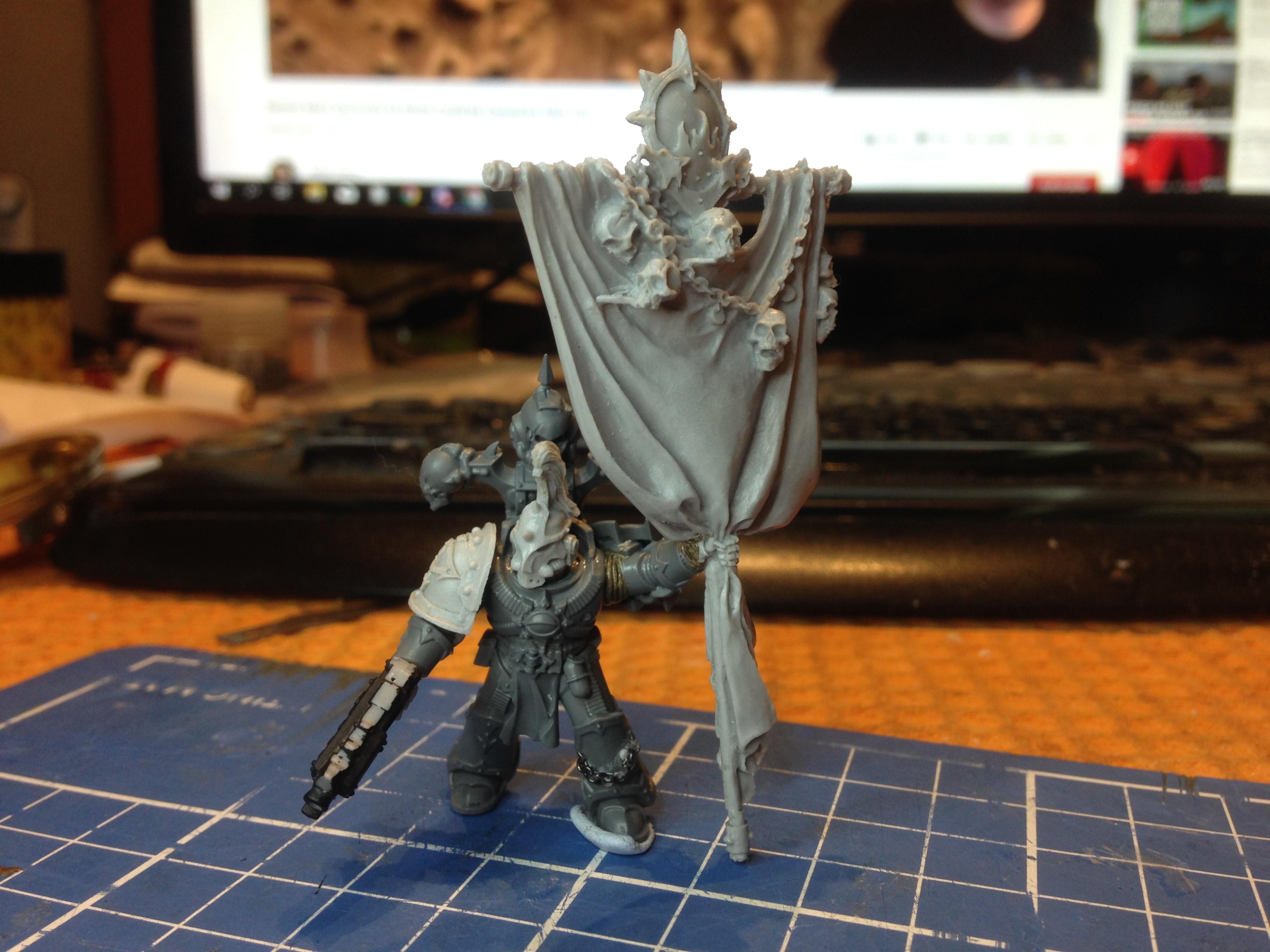 Banner, Black Legion, Chaos Space Marines, Chaos Undivided, Conversion, Icon, Icon Of Vengeance