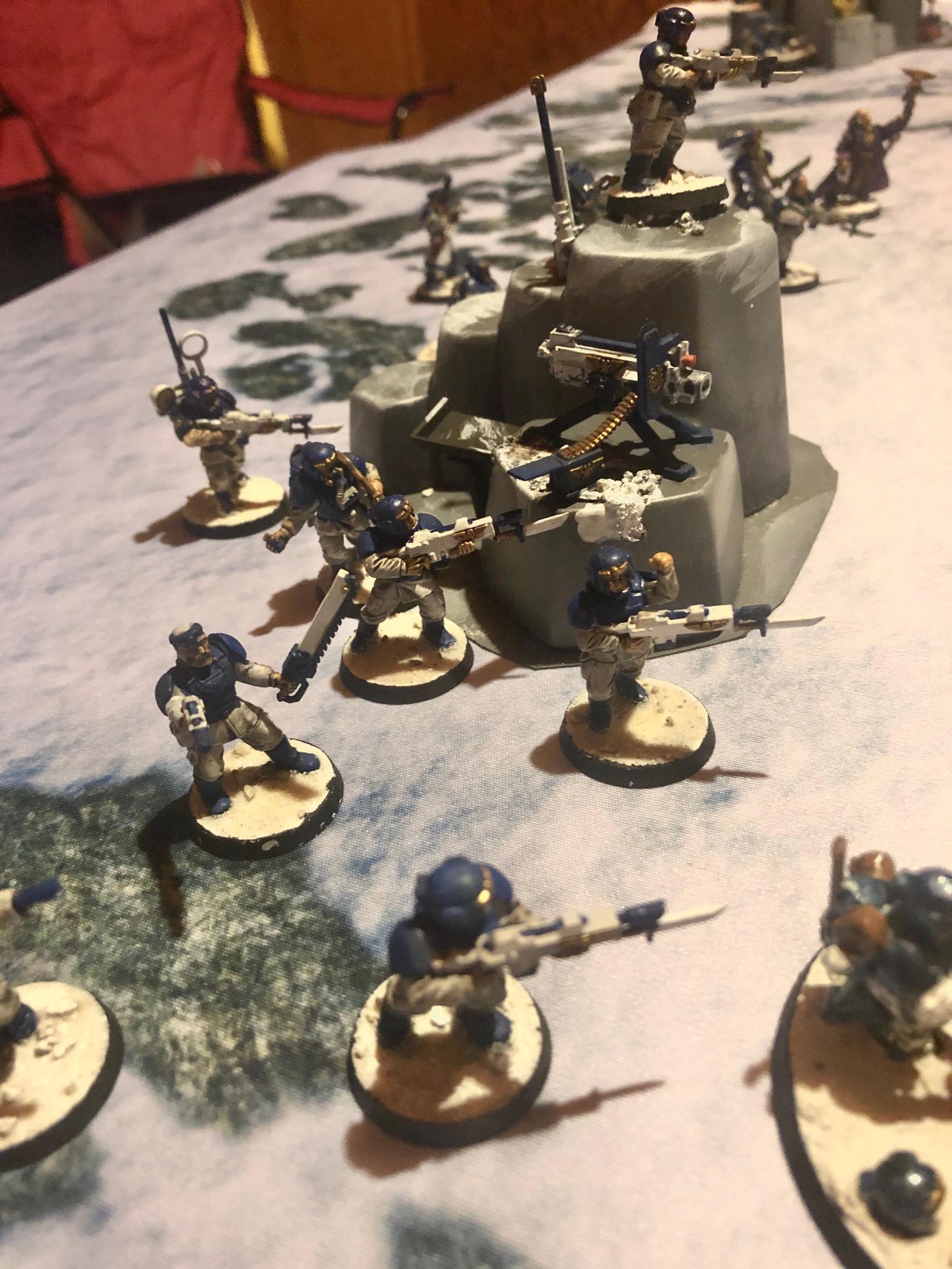 Astra Militarum, Crusaders, Game Table, Guardsmen, Imperial Guard, Imperium, Infantry, Sergeant Harker, Table War, Warhammer 40,000