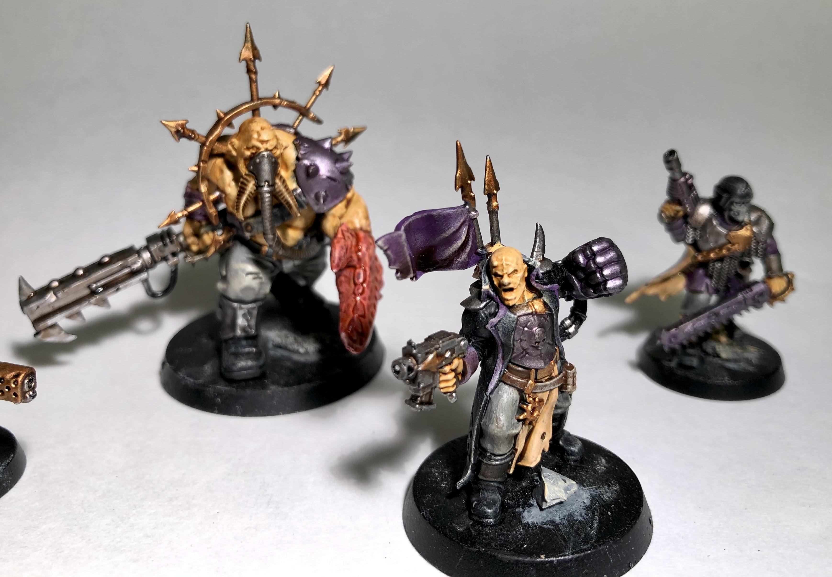 Baddies, Blackstone Fortress, Chaos Ogryn, Traitor Commissar, Traitor Guard, Warhammer 40,000, Warhammer Quest, Work In Progress