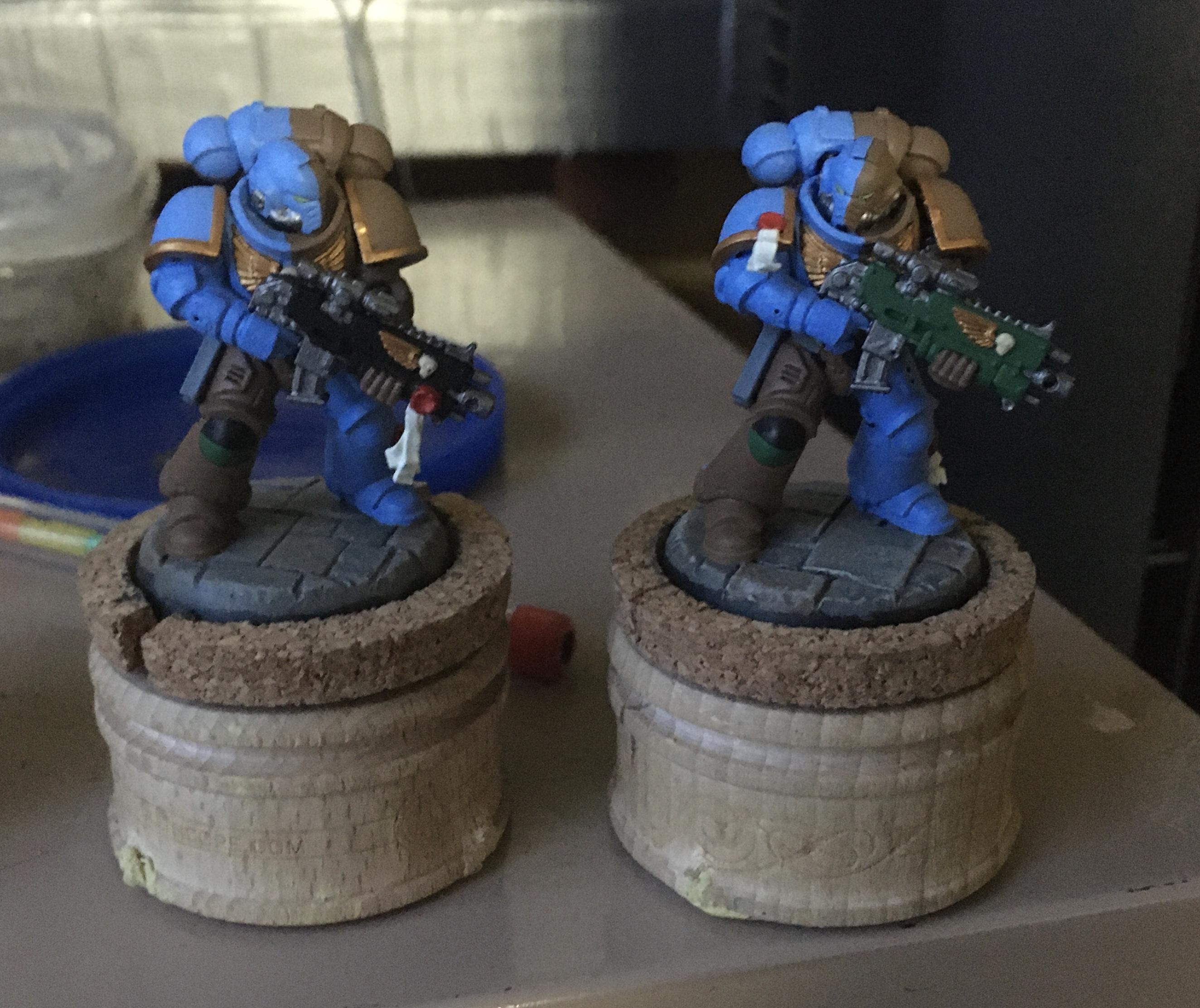 Greeb vs black bolter casing (basecoat WIP)