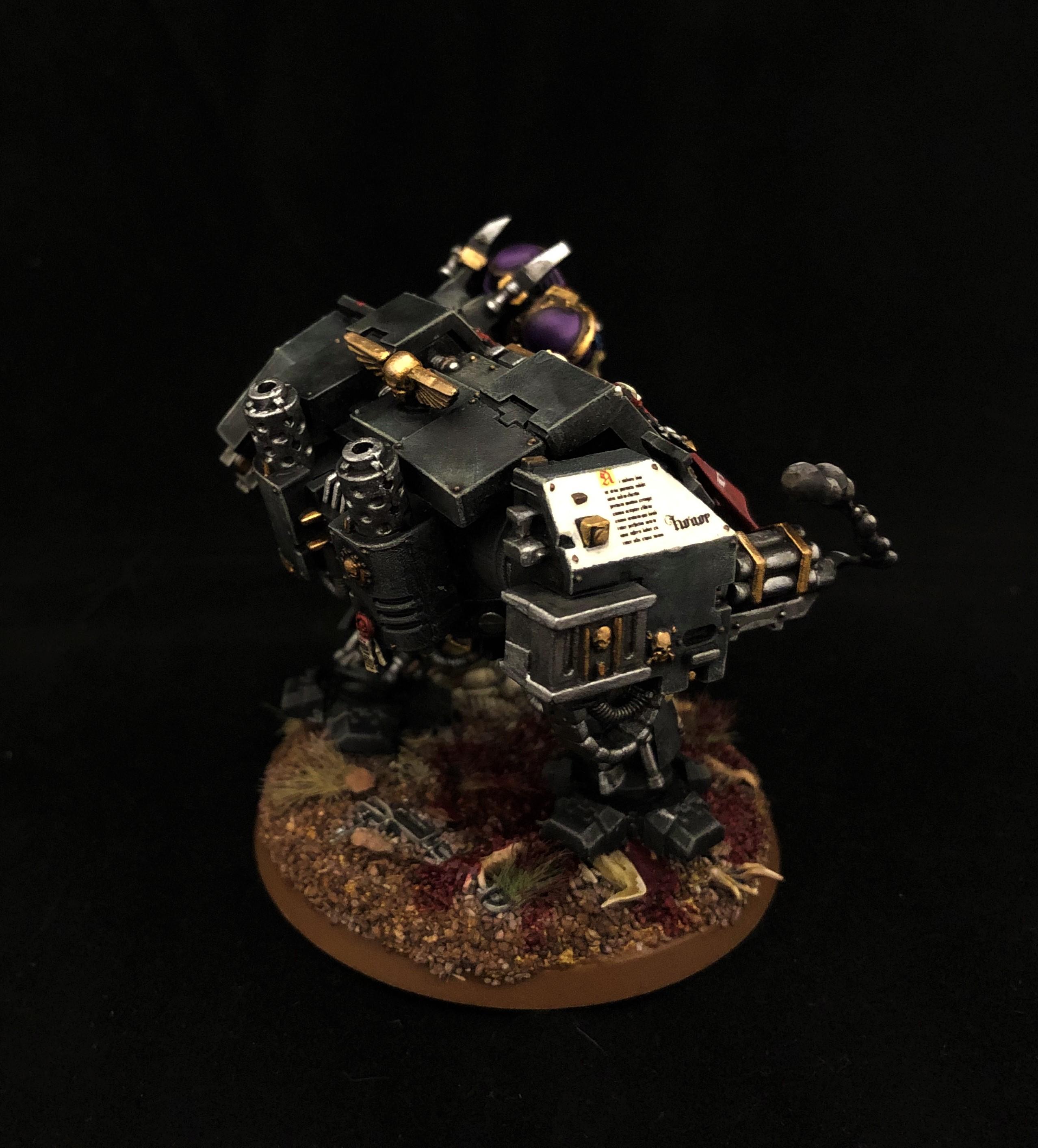 Black Templar Chaplain Dreadnought, Black Templar Dreadnought, Black Templars, Bt Dreadnought, Tankred
