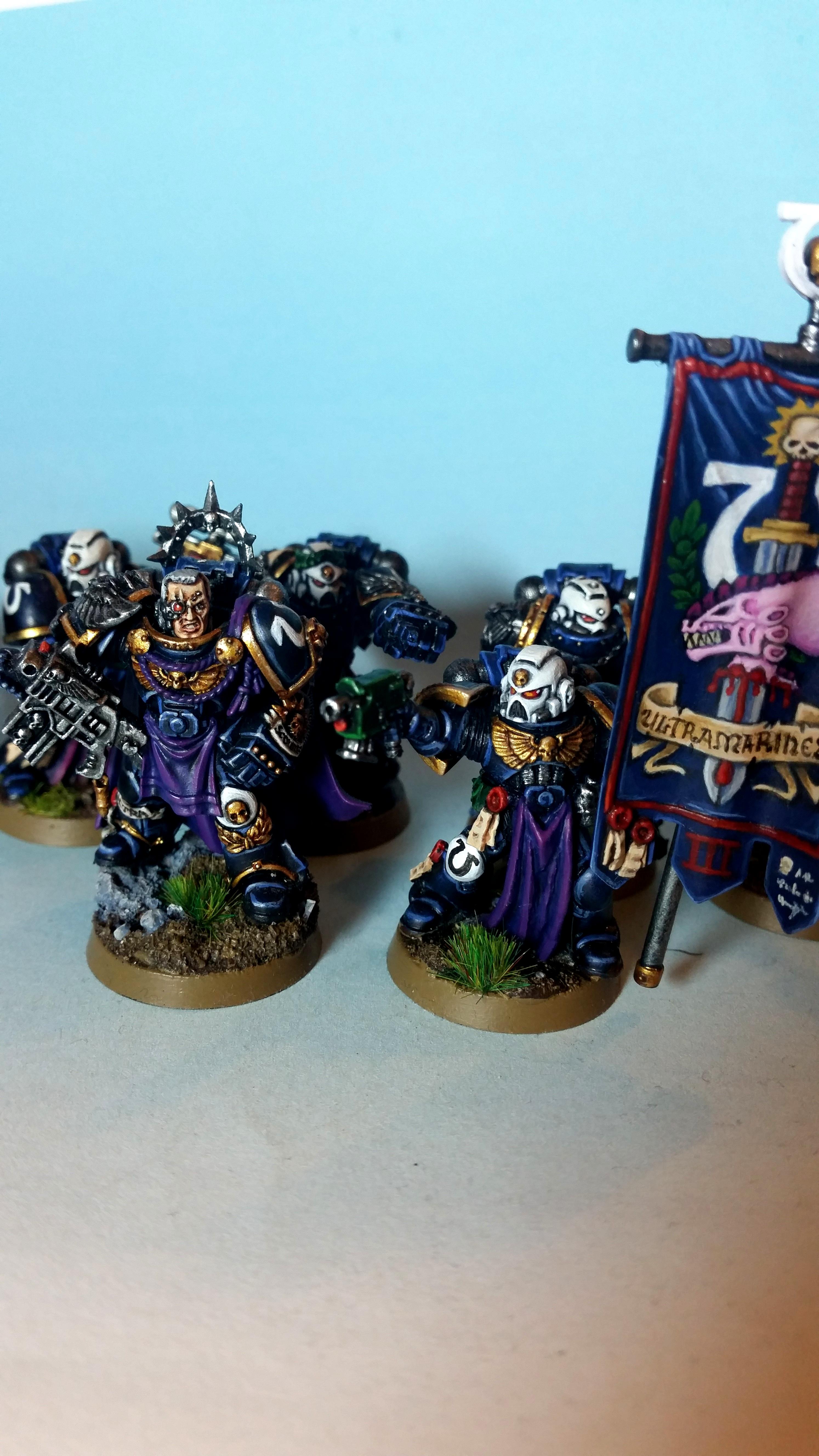 Ancient, Space Marines, Standard Bearer, Ultramarines