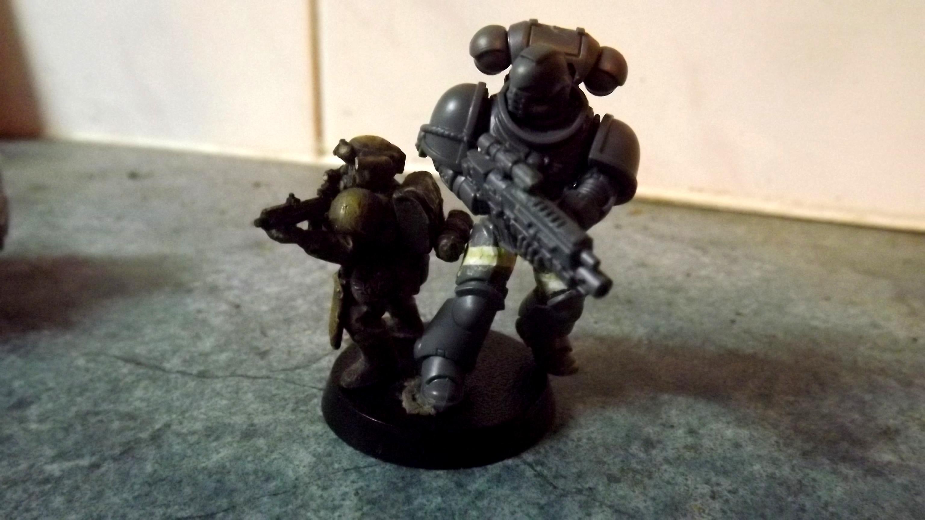 Adeptus Astartes, Cadians, Conversion, Imperial Guard, Intercessor, Spacemarine, Turescale