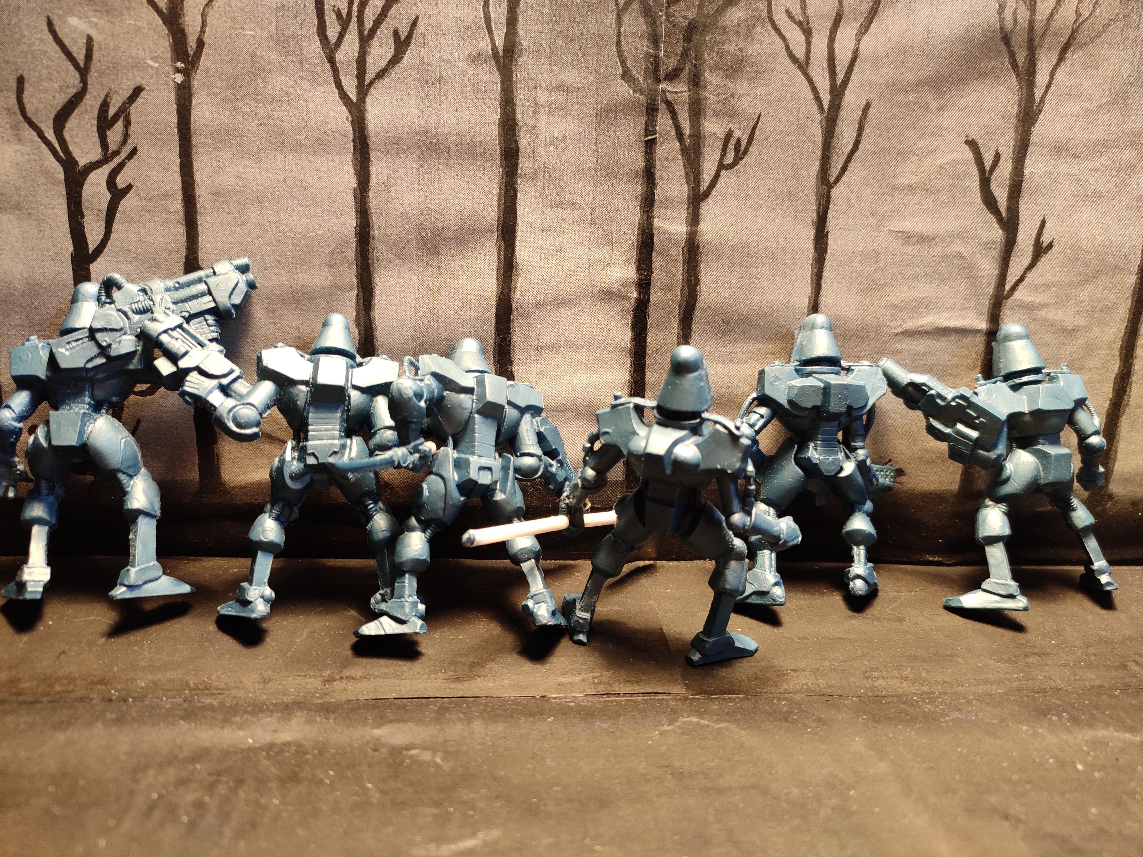 &#1041;&#1080;&#1090;&#1074;&#1099; Fantasy, Android, Autogun, Axe, Conversion, Fantasy Battles, From Russia, Halberd, Infantry, Poleaxe, Regiment, Robot, Technolog, Tehnolog, Work In Progress