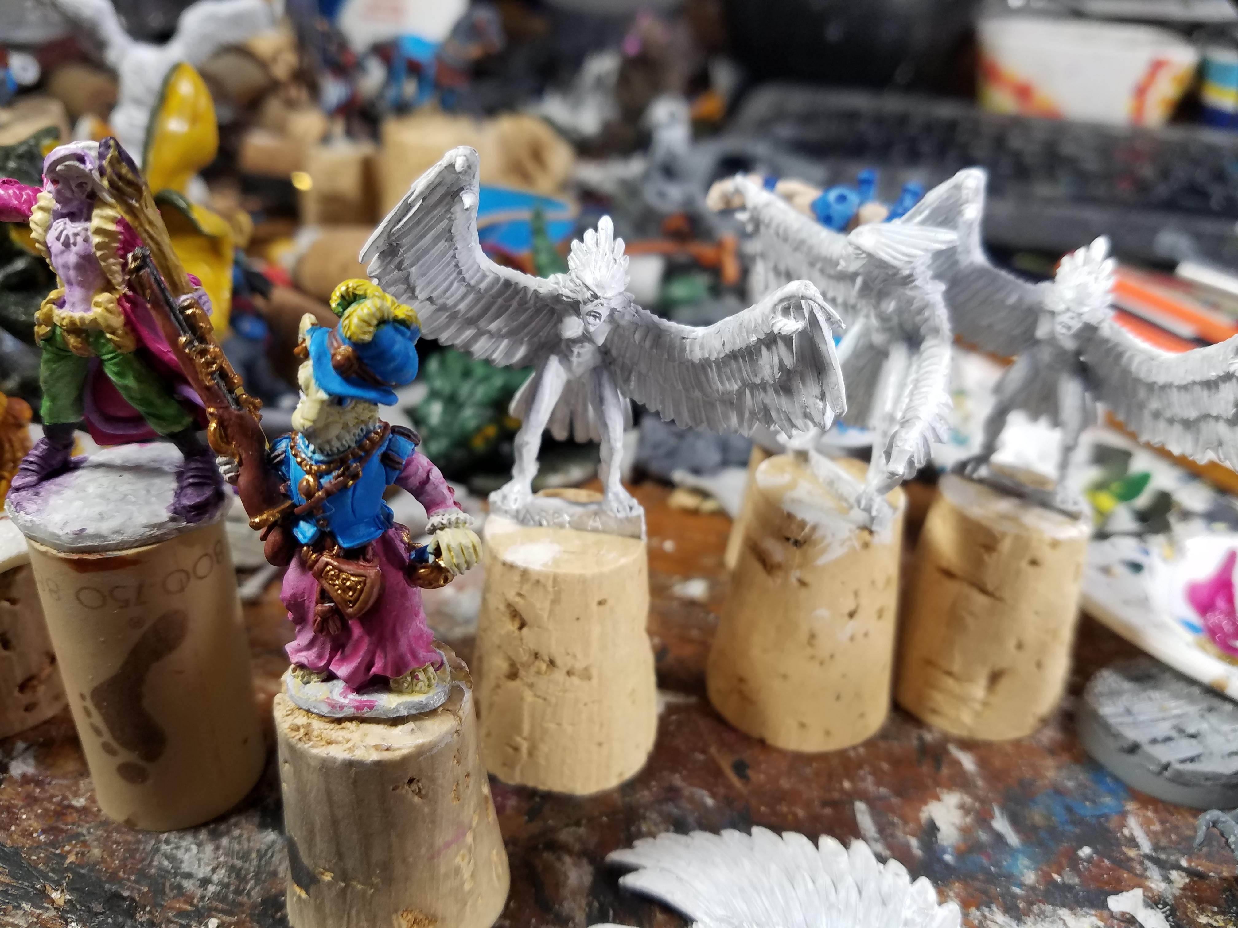 Cat, Crocodile Games, Harpies, Oathsworn Miniatures, Snipers, Work In Progress