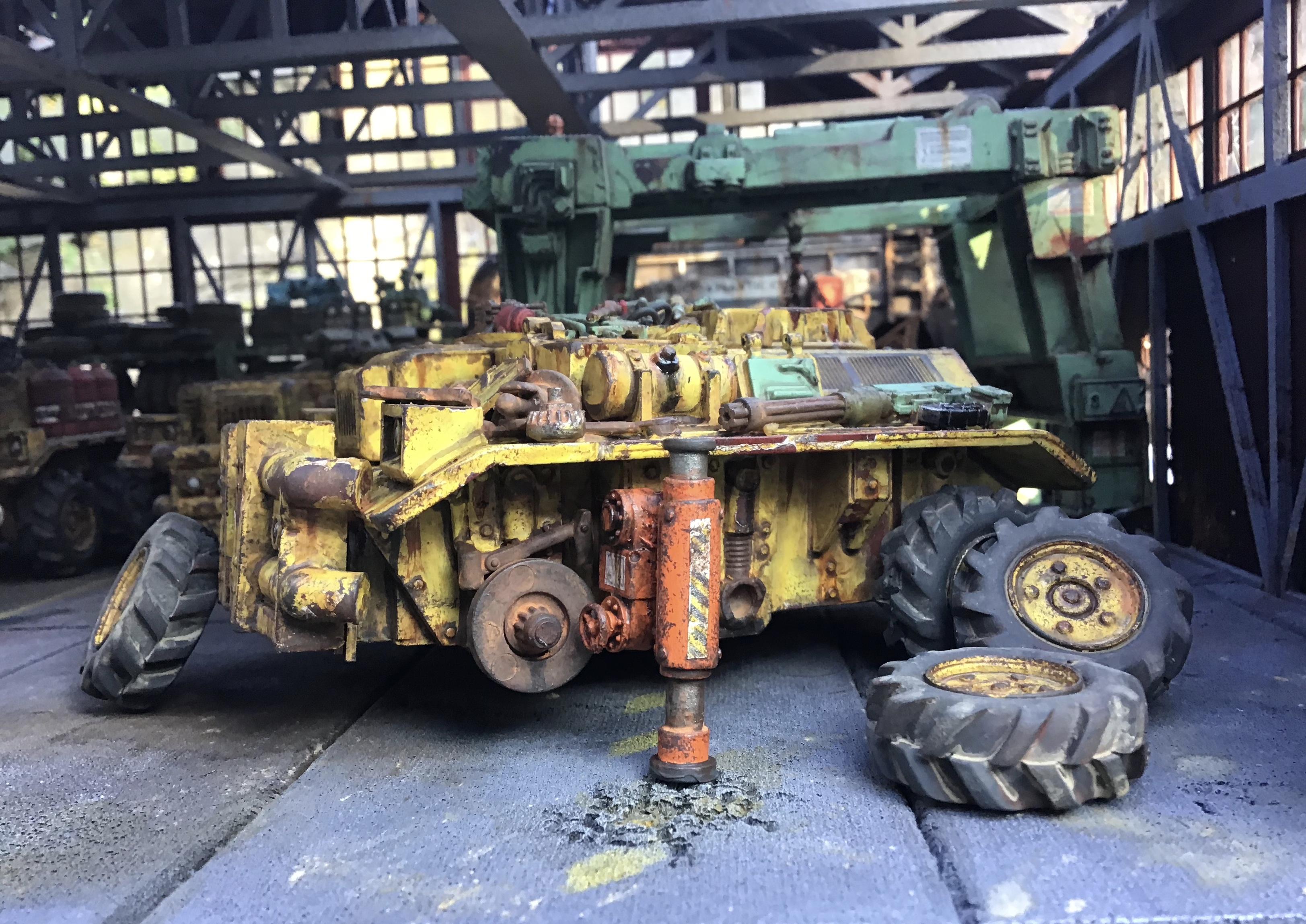 Heavy Equipment, Weathered, Yellow Iron