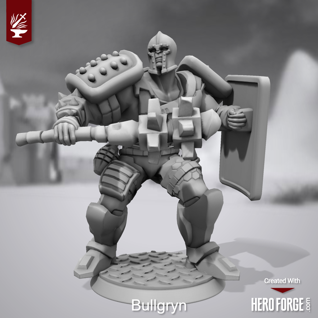 3d Print, Adeptus Arbites, Bullgryn, Heroforge, Stl