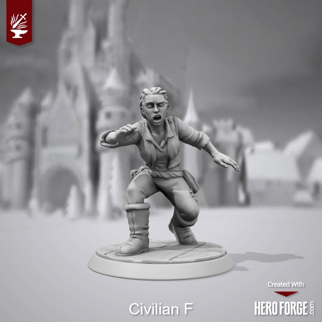 3d Print, Adeptus Arbites, Civilian, Female, Heroforge, Stl