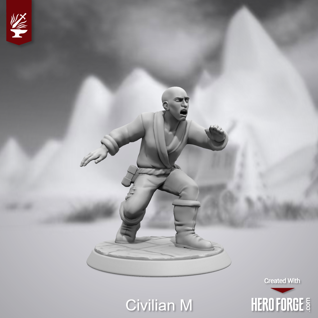 3d Print, Adeptus Arbites, Civilian, Heroforge, Stl