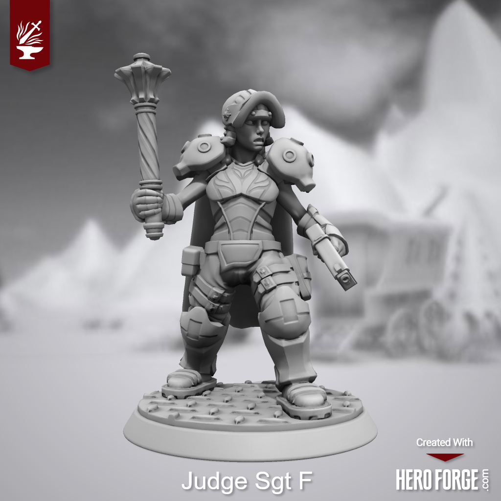 3d Print, Adeptus Arbites, Female, Heroforge, Stl