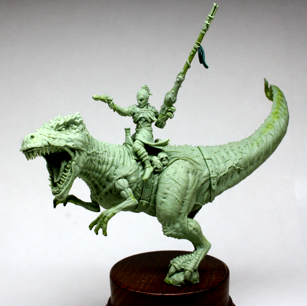Dino, Dragonhead Models, Eldar Exodite, Exodites, Fan Sculpt, Space Elf, Space Elves, Warhammer 40,000