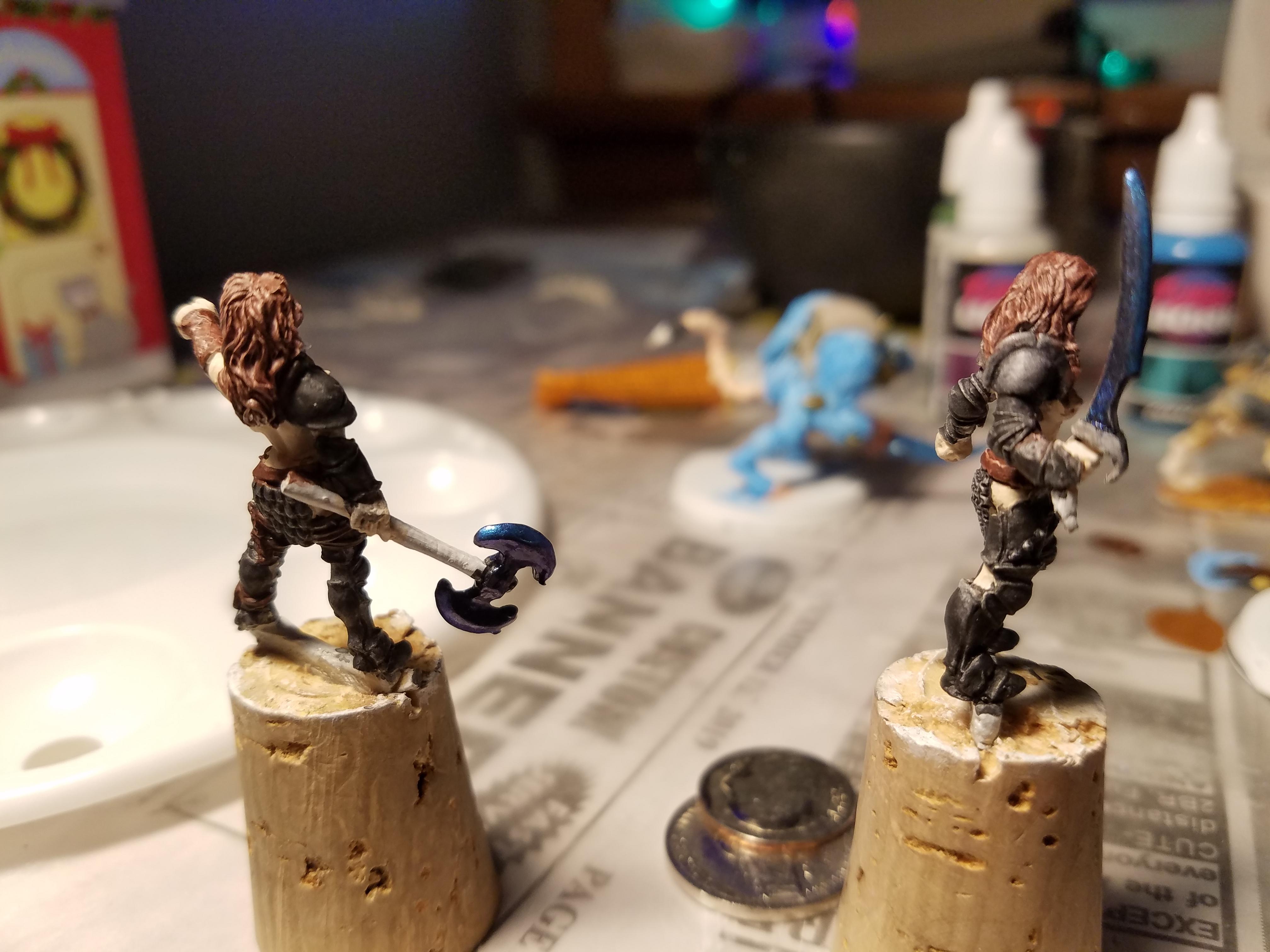 Bronze Age Miniatures, Color Shift Paint, Plate Armor, Topless