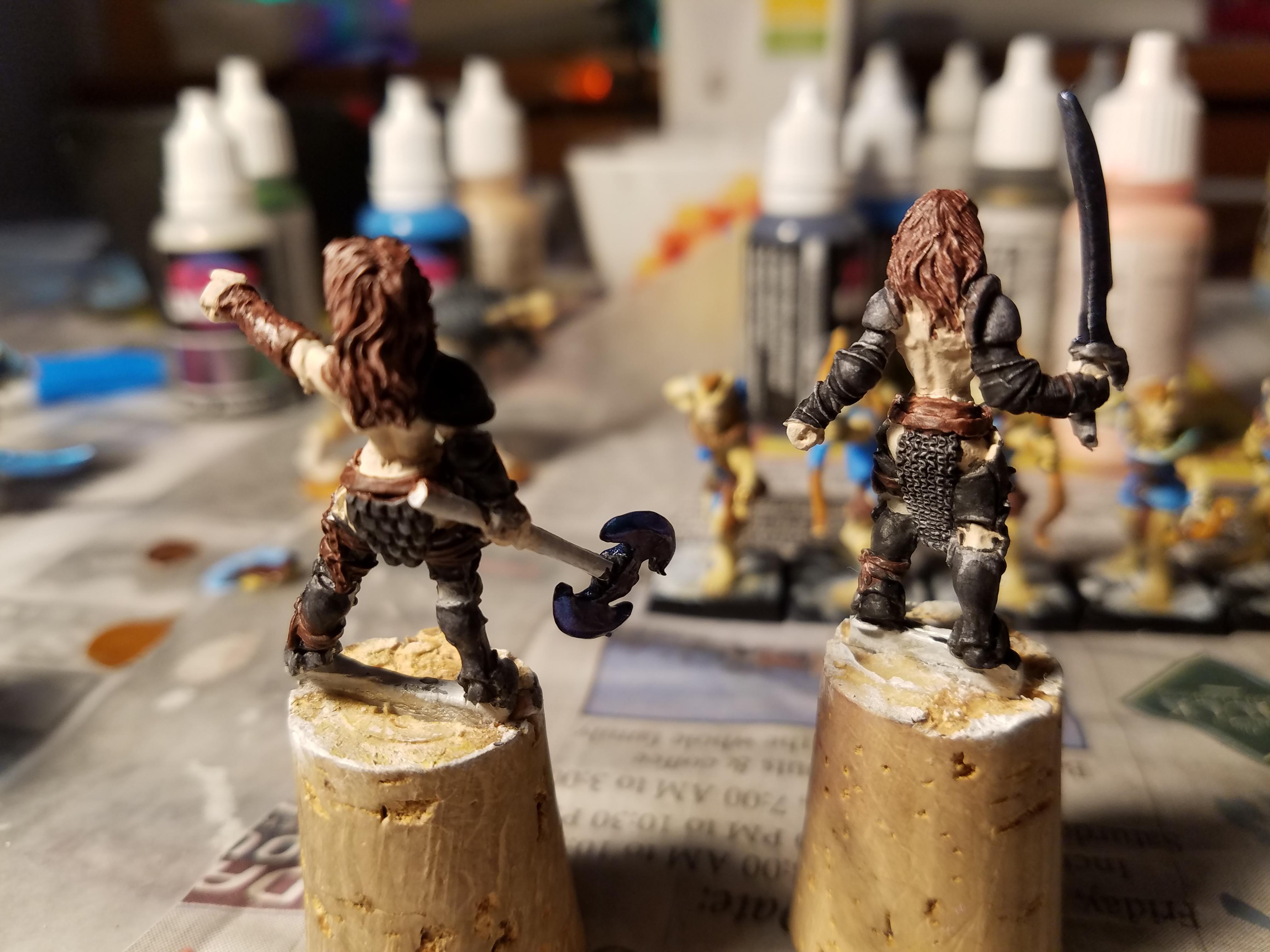 Bronze Age Miniatures, Color Shift Paint, Plate Armor, Topless