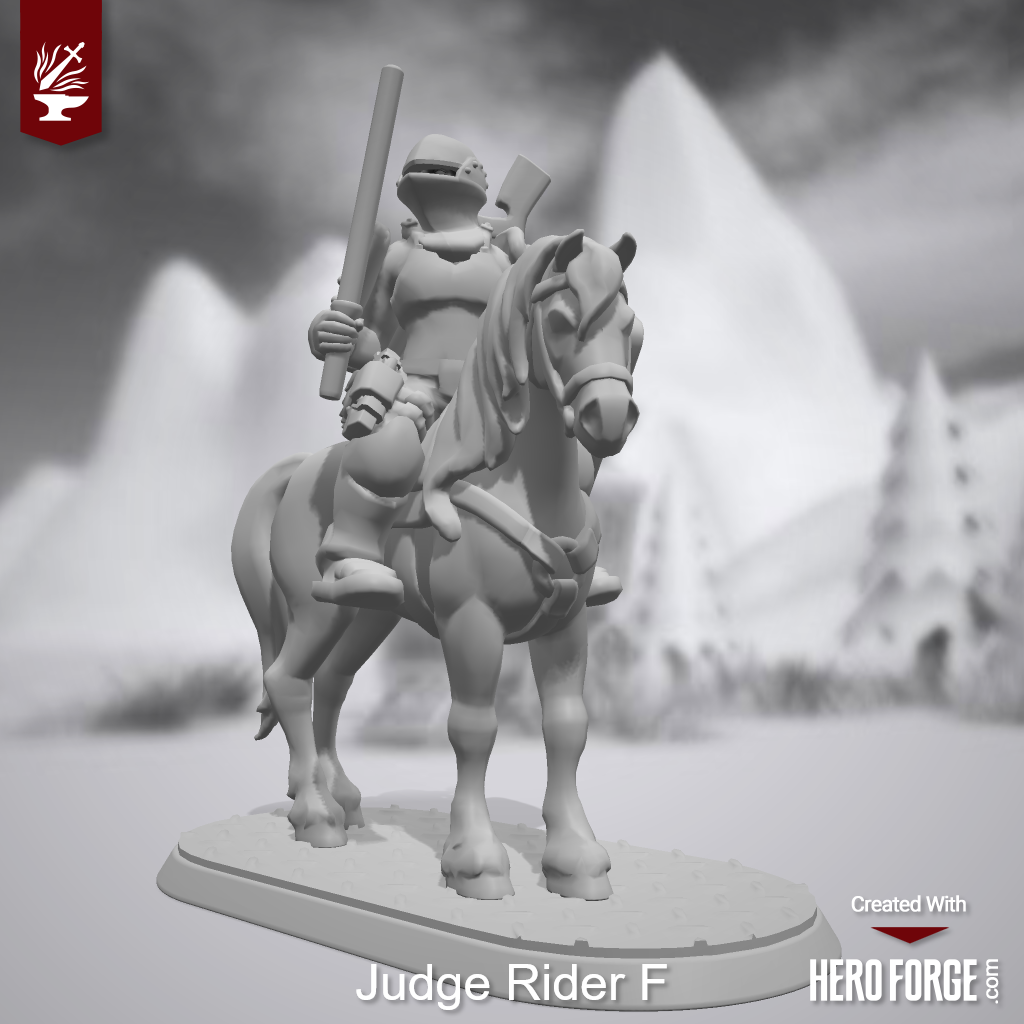 3d Print, Adeptus Arbites, Death Rider, Heroforge, Rough Riders, Stl