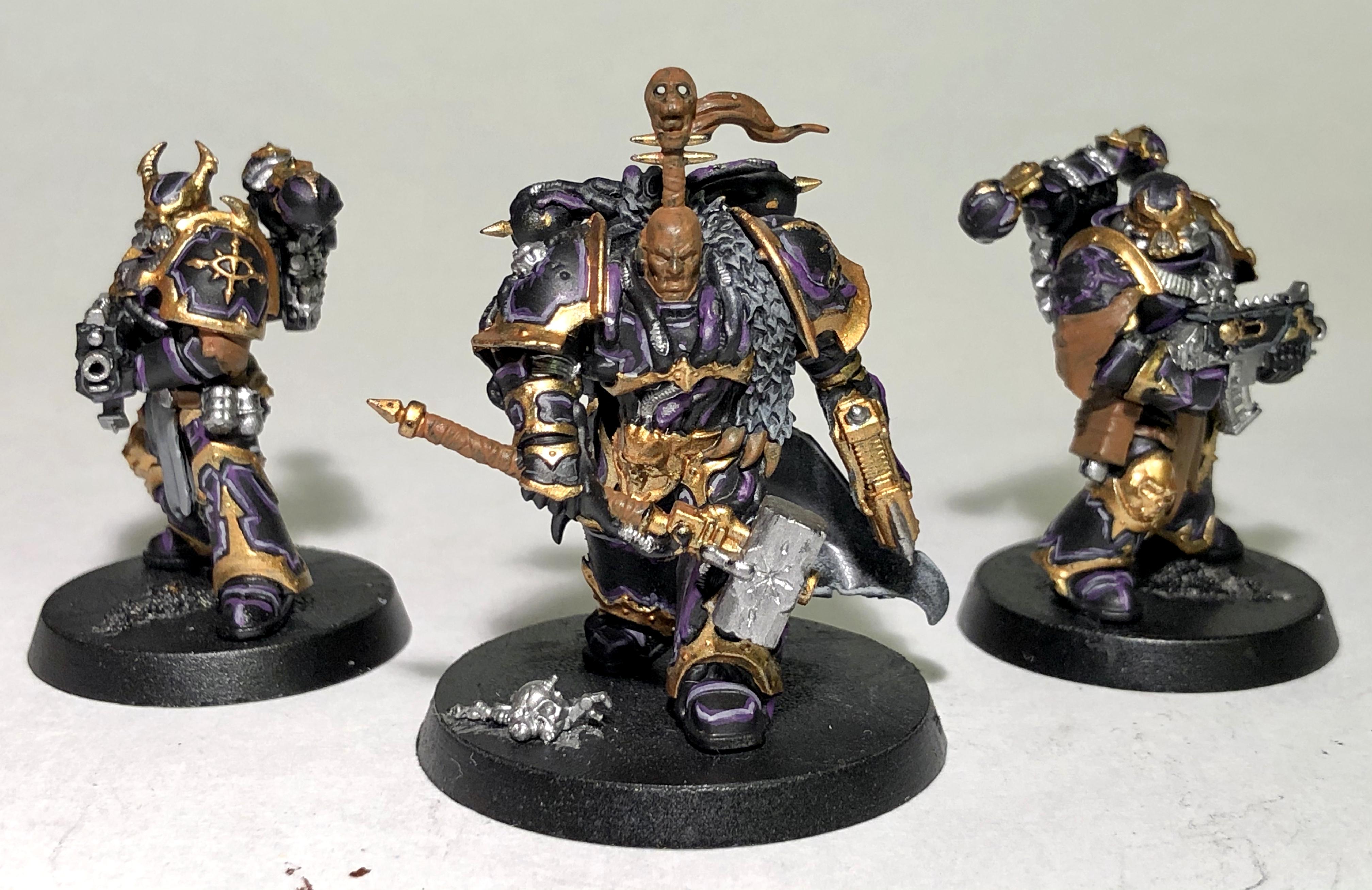 Baddies, Blackstone Fortress, Chaos Space Marines, Obsidius Mallex, Warhammer 40,000, Warhammer Quest, Work In Progress