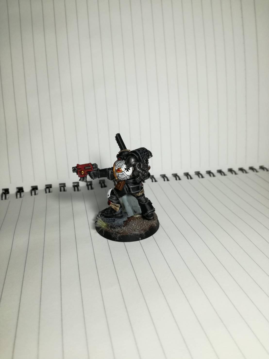 Adeptus Astartes, Assault, Black, Black Templars, Bolter, Chainsword, Cloth, Crusade, Crusader, Crusader Squad, Gemstone, Imperial, Imperium, Robes, Space Marines, Veteran, Warhammer 40,000, White