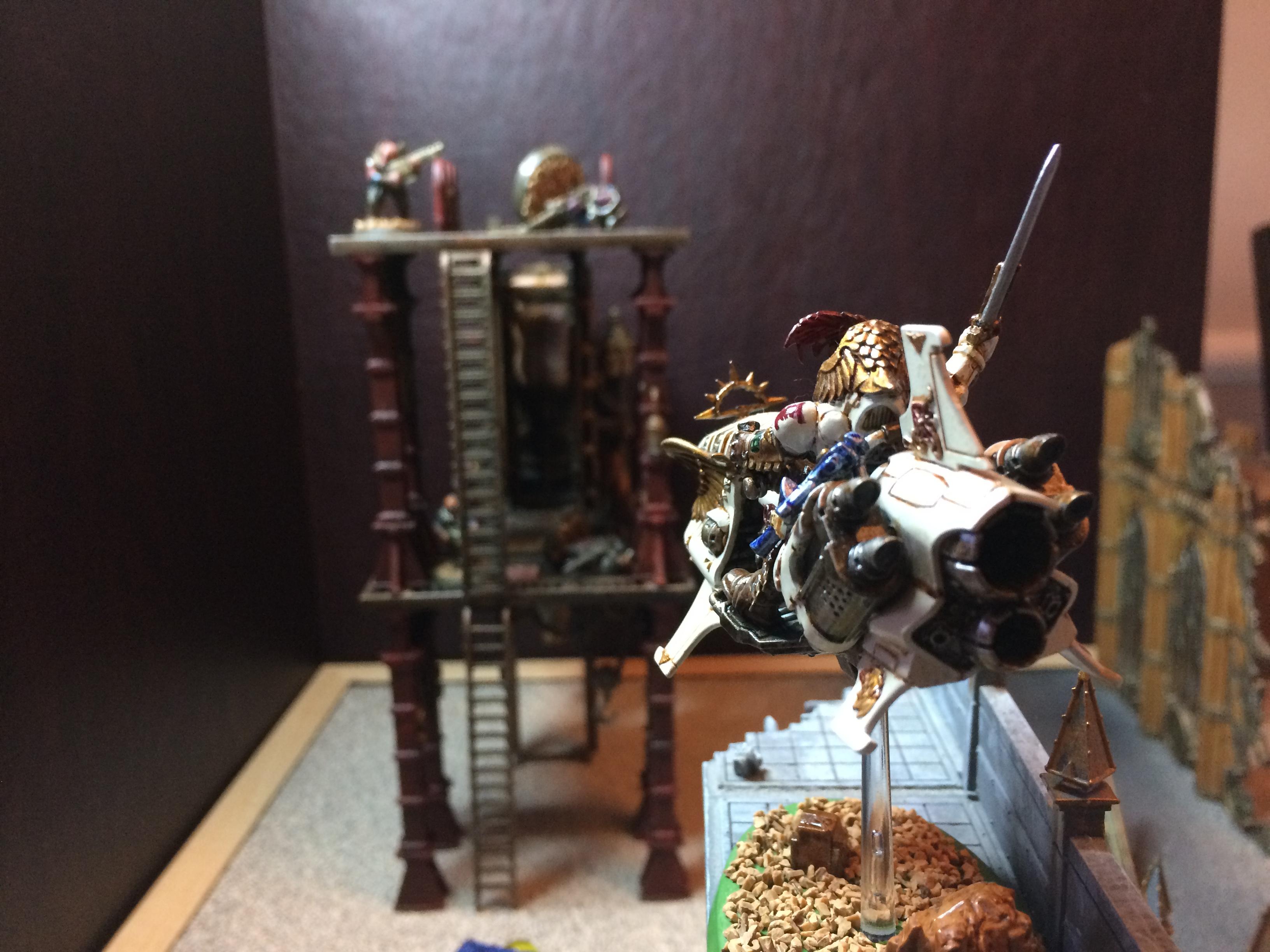 Inquisitor parris rackes the cultists with bolter fire