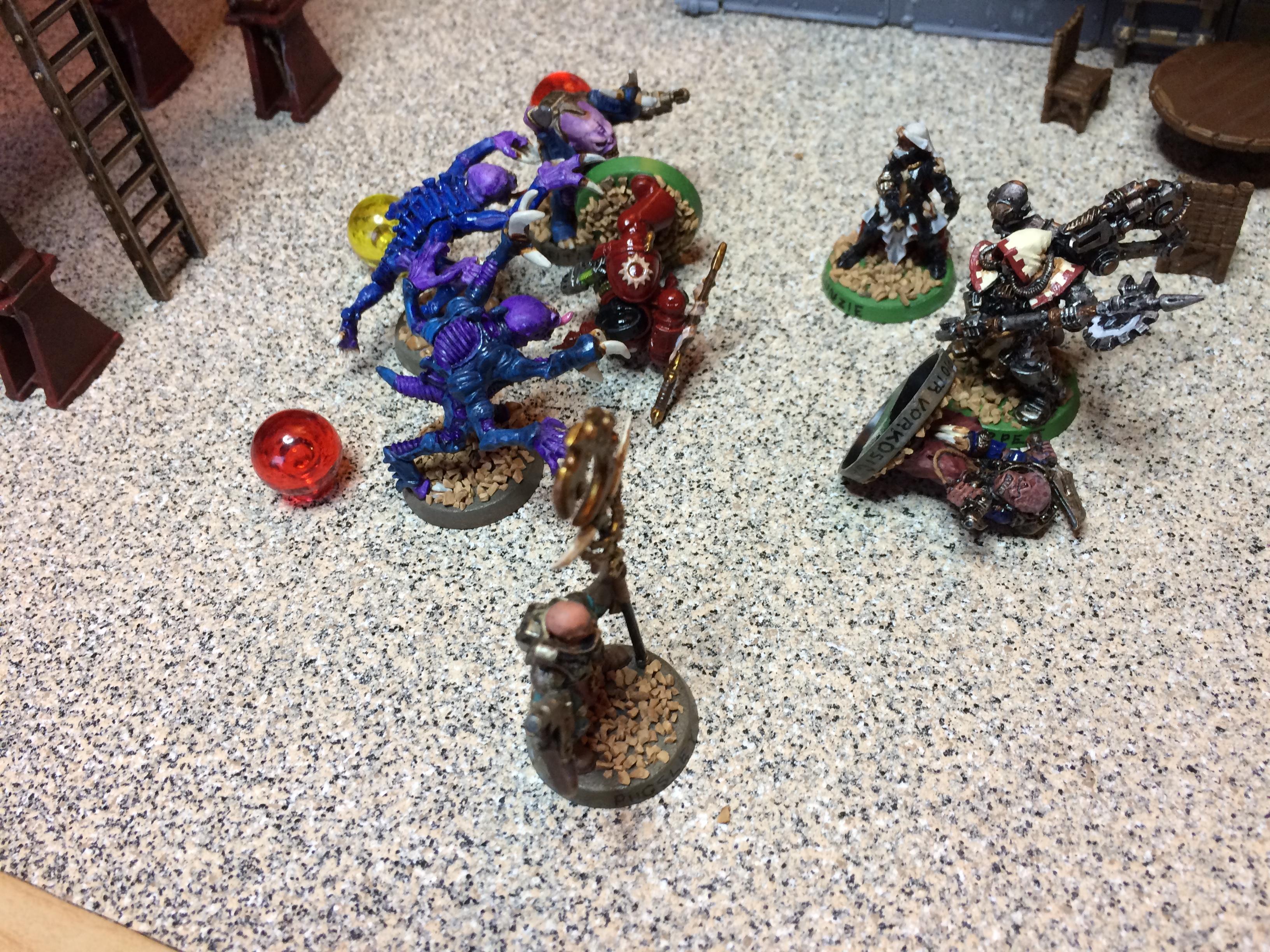 Enginseer Tappet captures a cultist. Sgt. Len is defeated