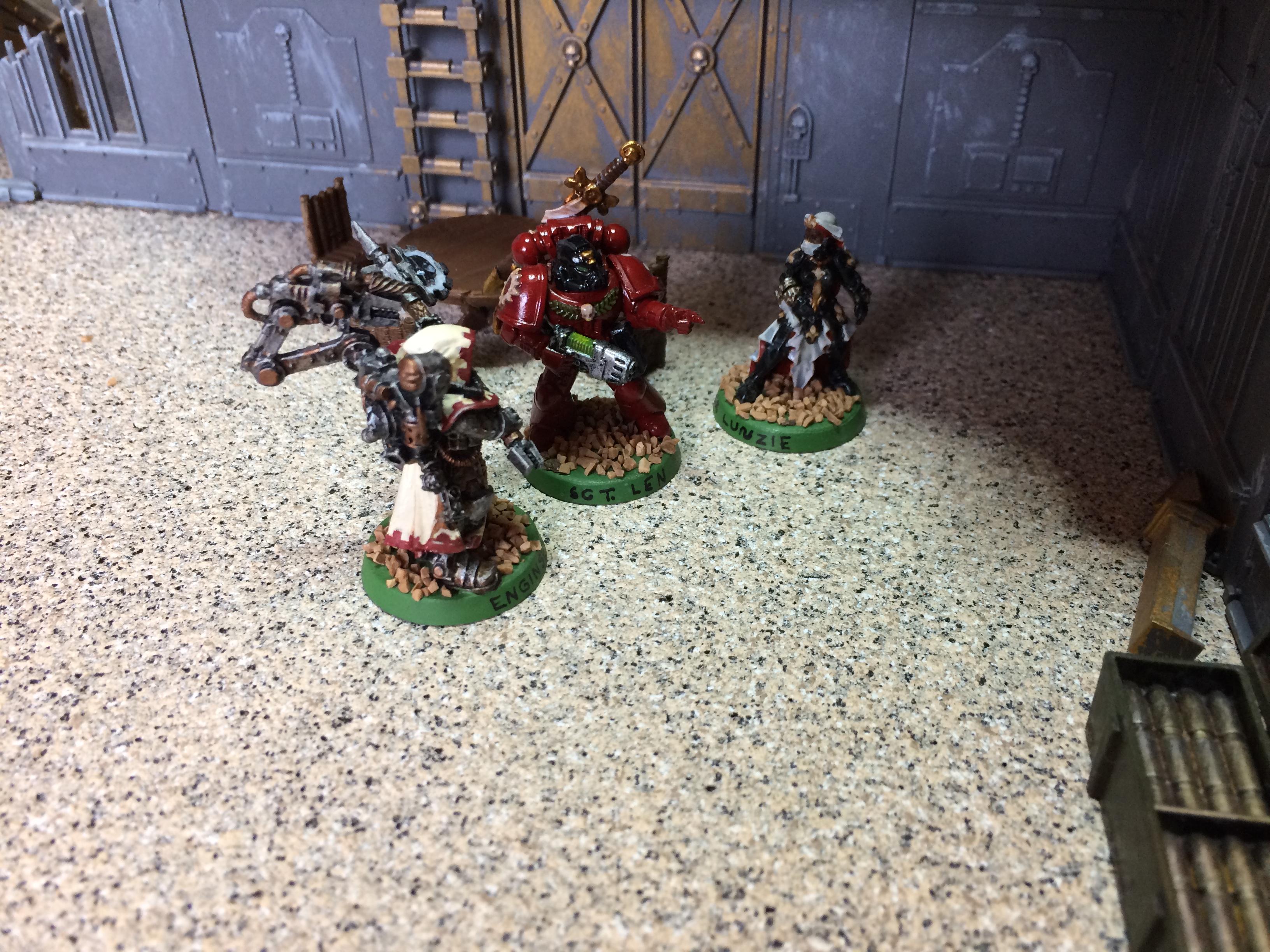 Enginseer Tappet and Sister Lunzie help Sgt. Len prepare