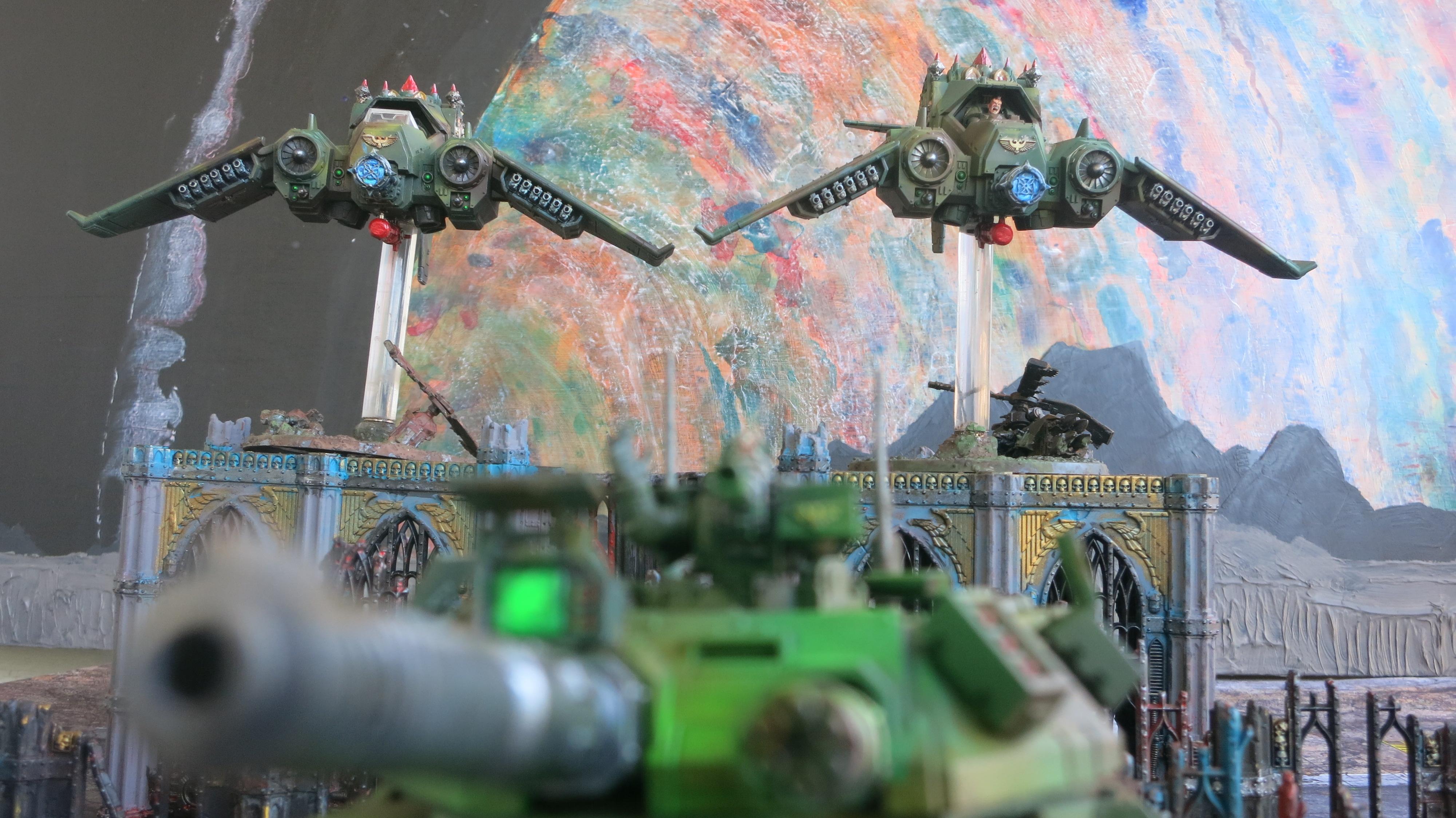 Kill Team, Ravenwing Dark Talon, Repulsor Executioner, Ruins, Sector Imperials