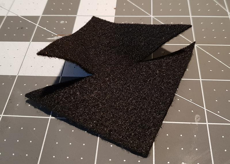 Pattern transferred to felt and cut out