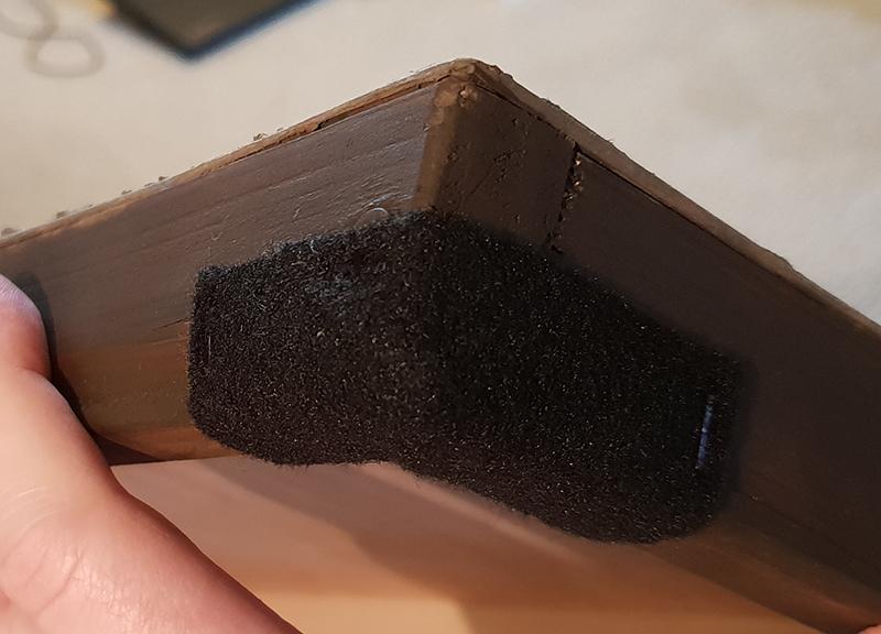 My wife had the brilliant idea to color the staples with a sharpie. Much better!