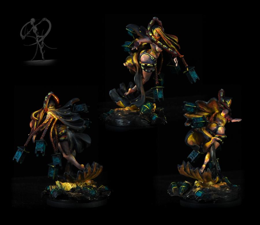 Female, Kingdom Death, Non-Metallic Metal, Object Source Lighting