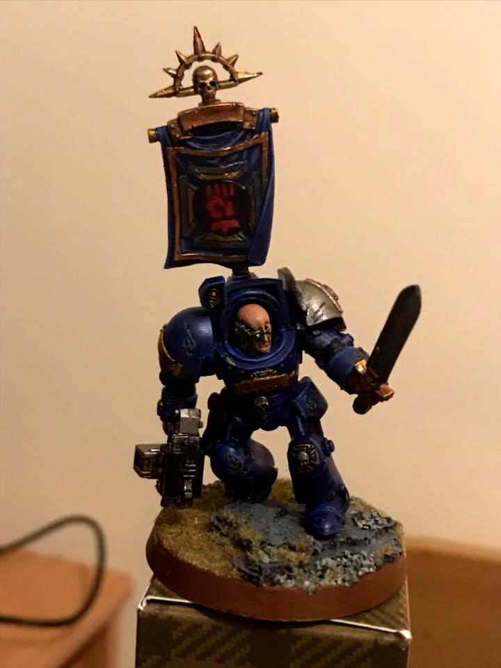 Cpatain, Crimson, Crimson Fists, Fists, Primaris, Space Marines, Terminator Armor, Warhammer 40,000