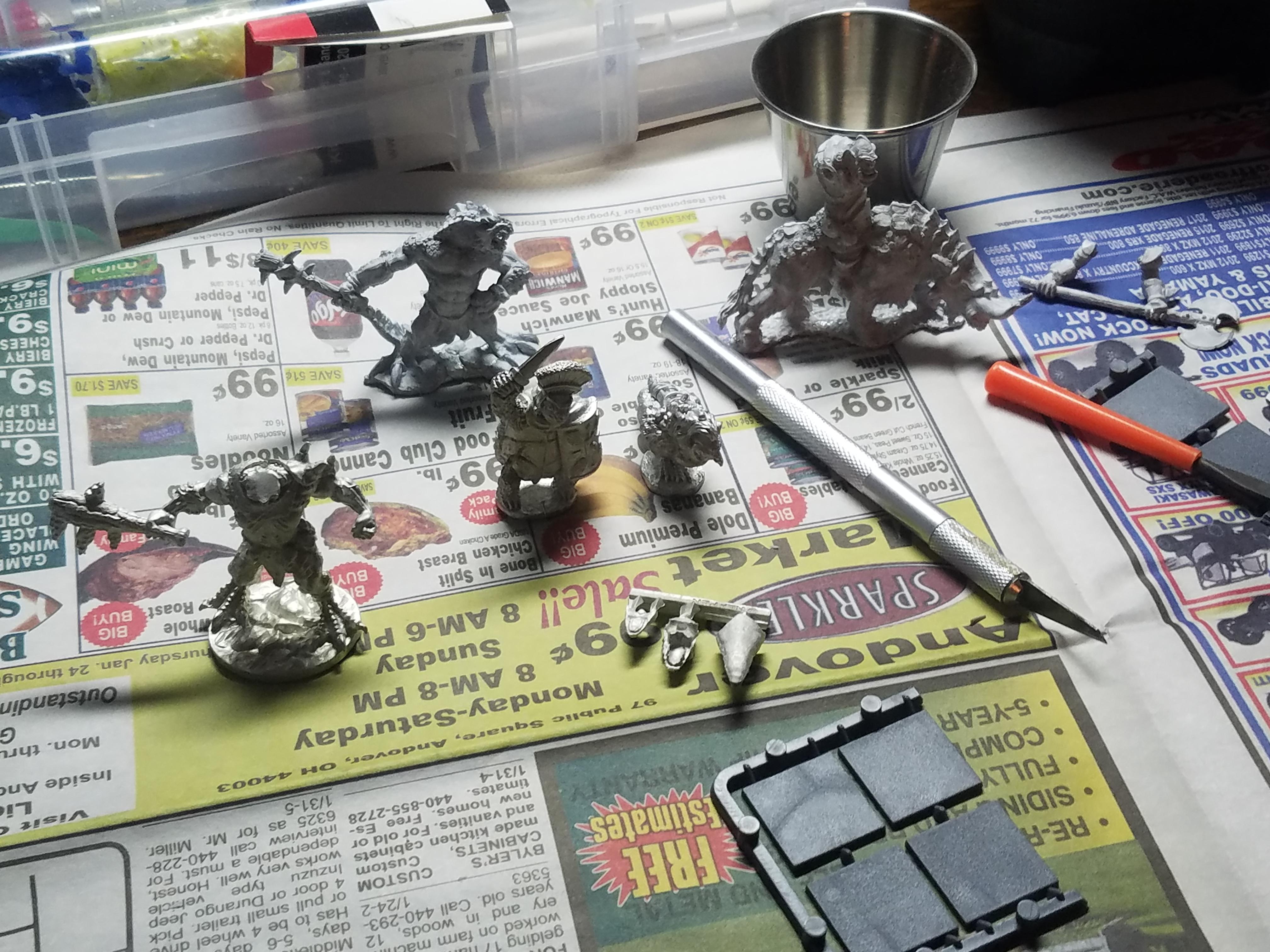 Dakka Painting Challenge 2018 Proof Pic, Oathsworn Miniatures, Reaper Miniatures, Reptiles
