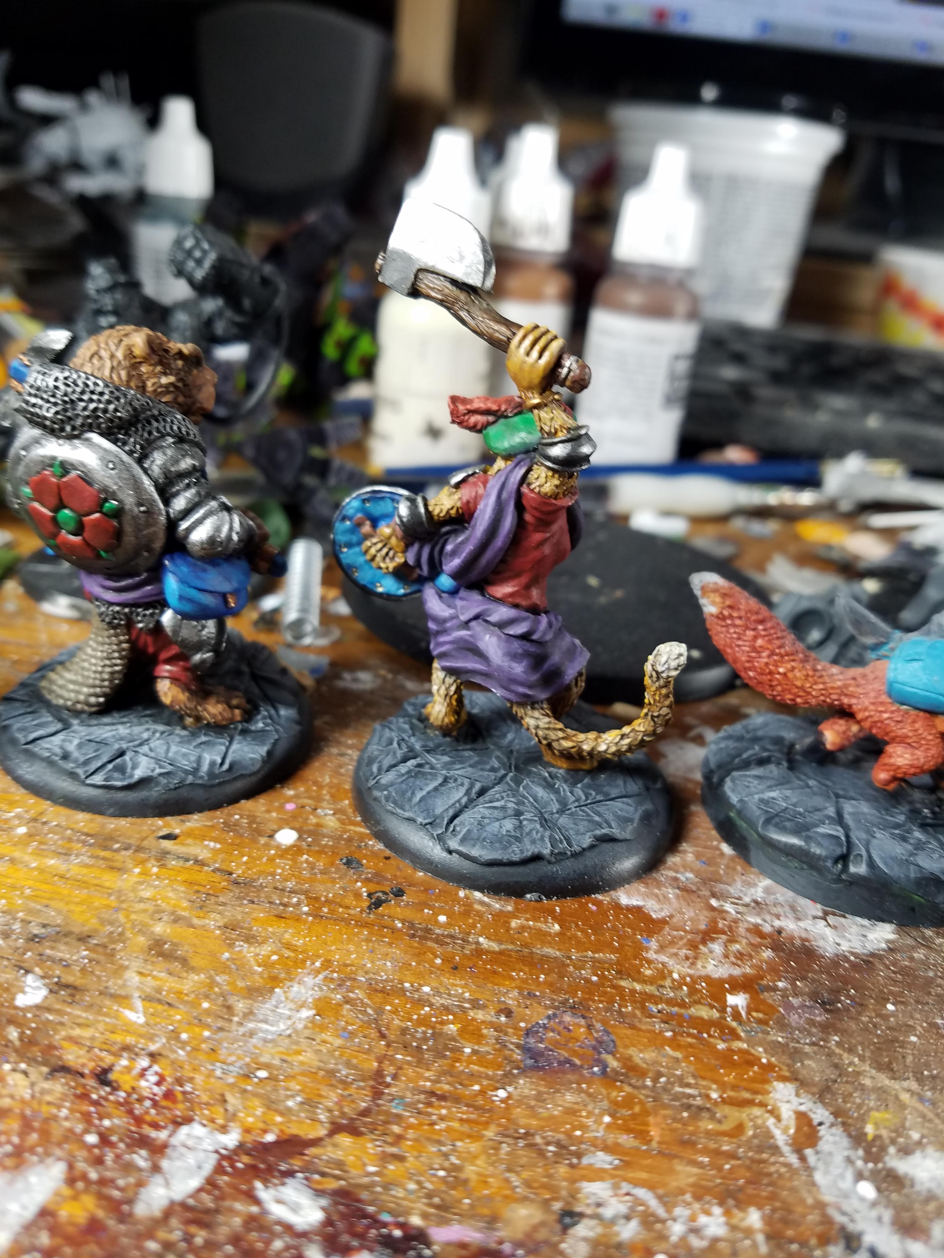 Angry Beaver, Animal Adventurers, Beaver, Fox, Oathsworn Miniatures, Wildcat