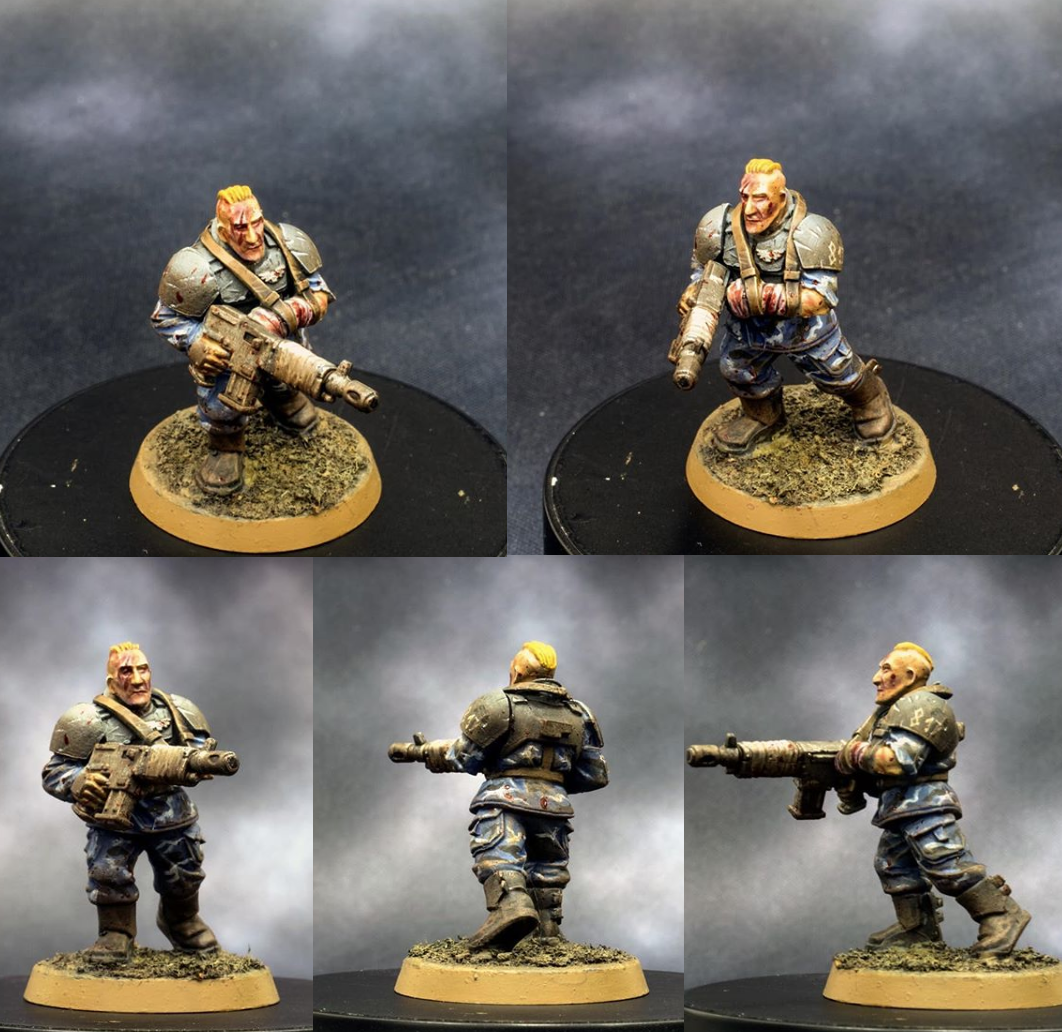 Astra, Grungy, Guard, Imperial, Lasgun, Militarum, Soldier, Wound, Wounded