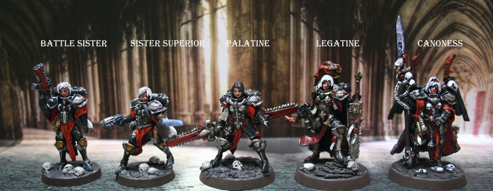Adepta Sororitas, Canoness, Legatine, Palatine, Sisters Of Battle